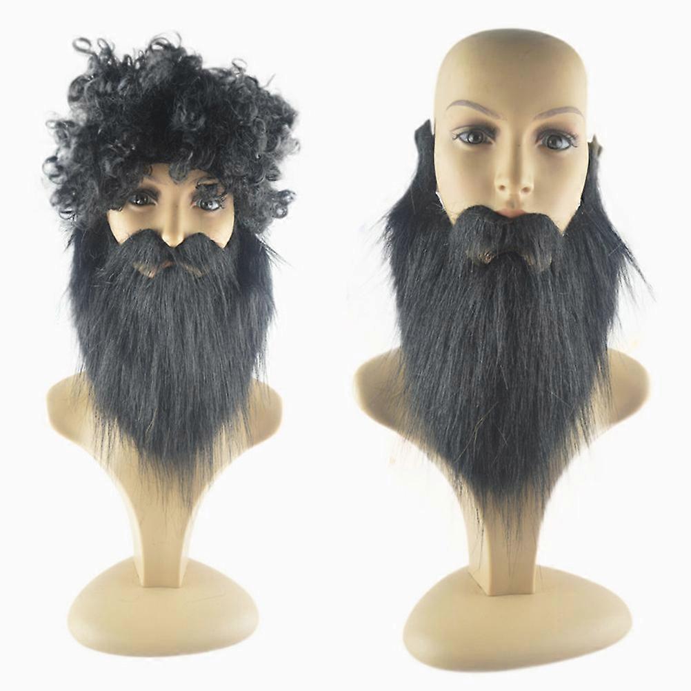 Large Wig Beard for Decoration Handmade Crochet Mustache 1 Piece