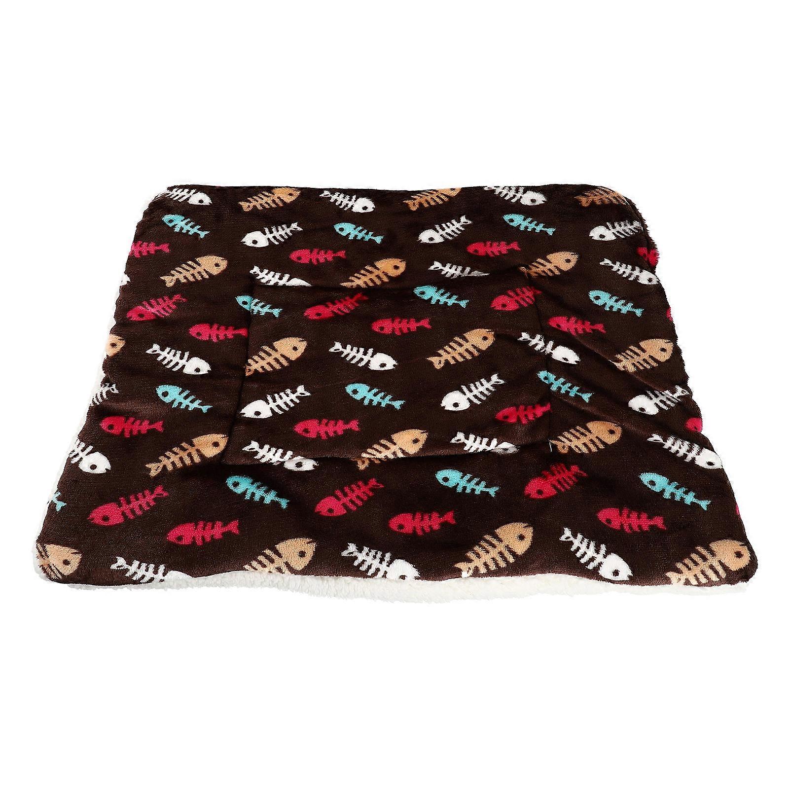 Warm Pet Mat Cushion For Dogs And Cats Ideal For Indoor Use Coffee Color 1Pack