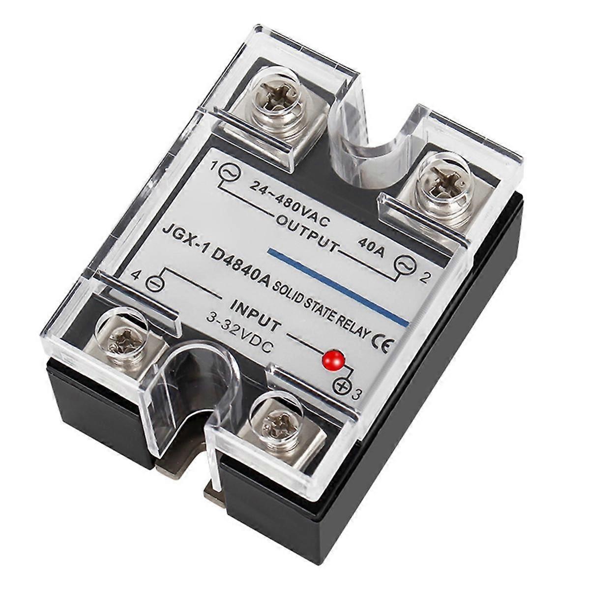 Single Phase Solid State Relay Single Phase SSR DC Control AC Solid State Relay 40A