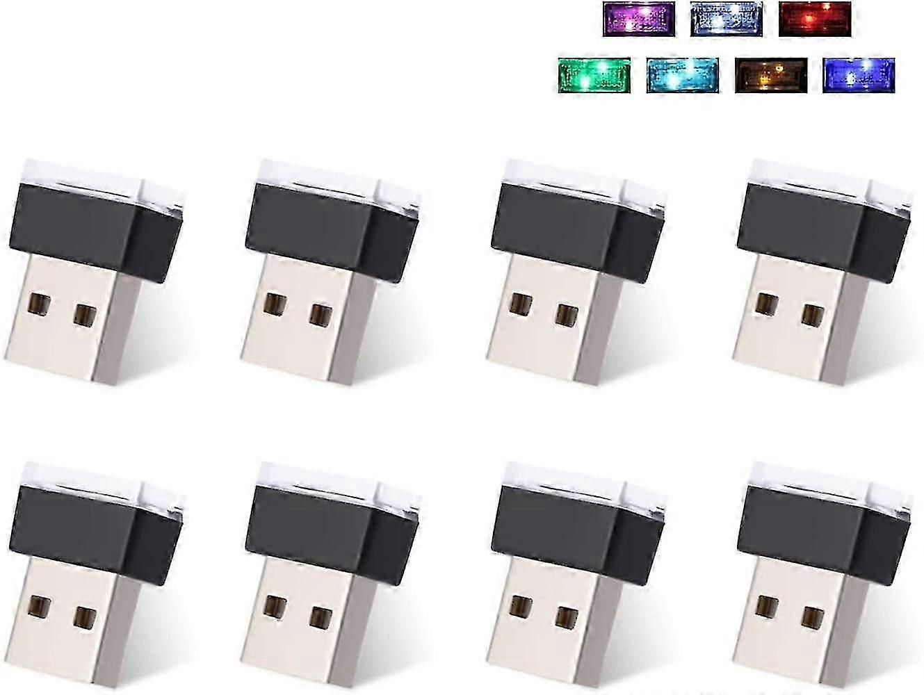 Car Usb Lighting,6pcs Car Interior Lighting Atmosphere Light Universal  hy