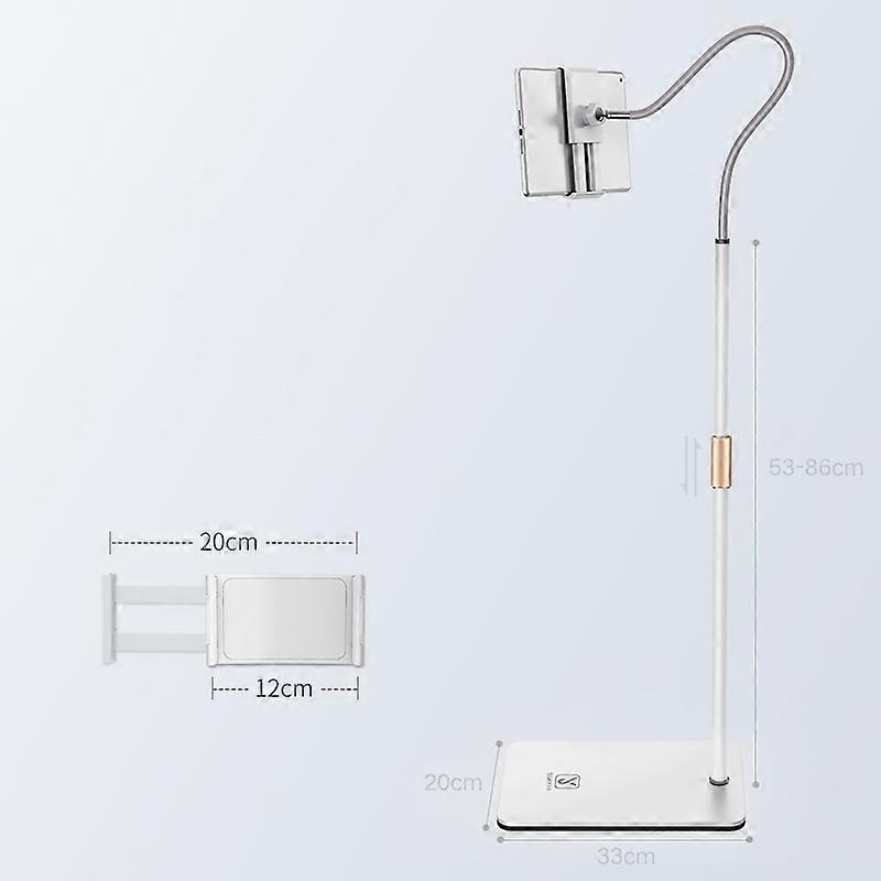 Tablet Stand Cell Phone Stand with Flexible Gooseneck and Stable Base Adjustable Rotating Floor Stan