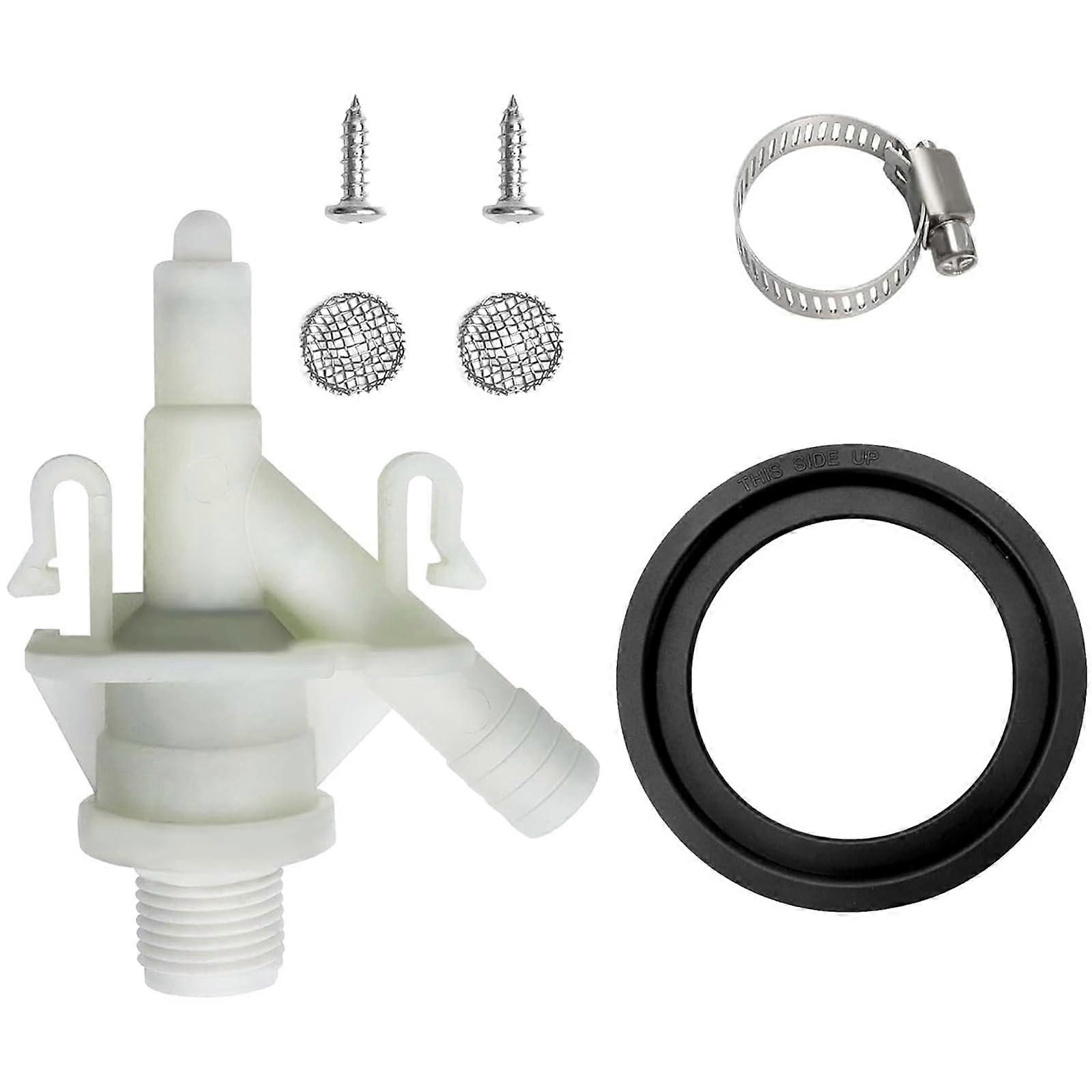 Stabile Campers WC Water Valves and Flushing Seal Replacement Set for Series Pedal Toilet Flush Systems