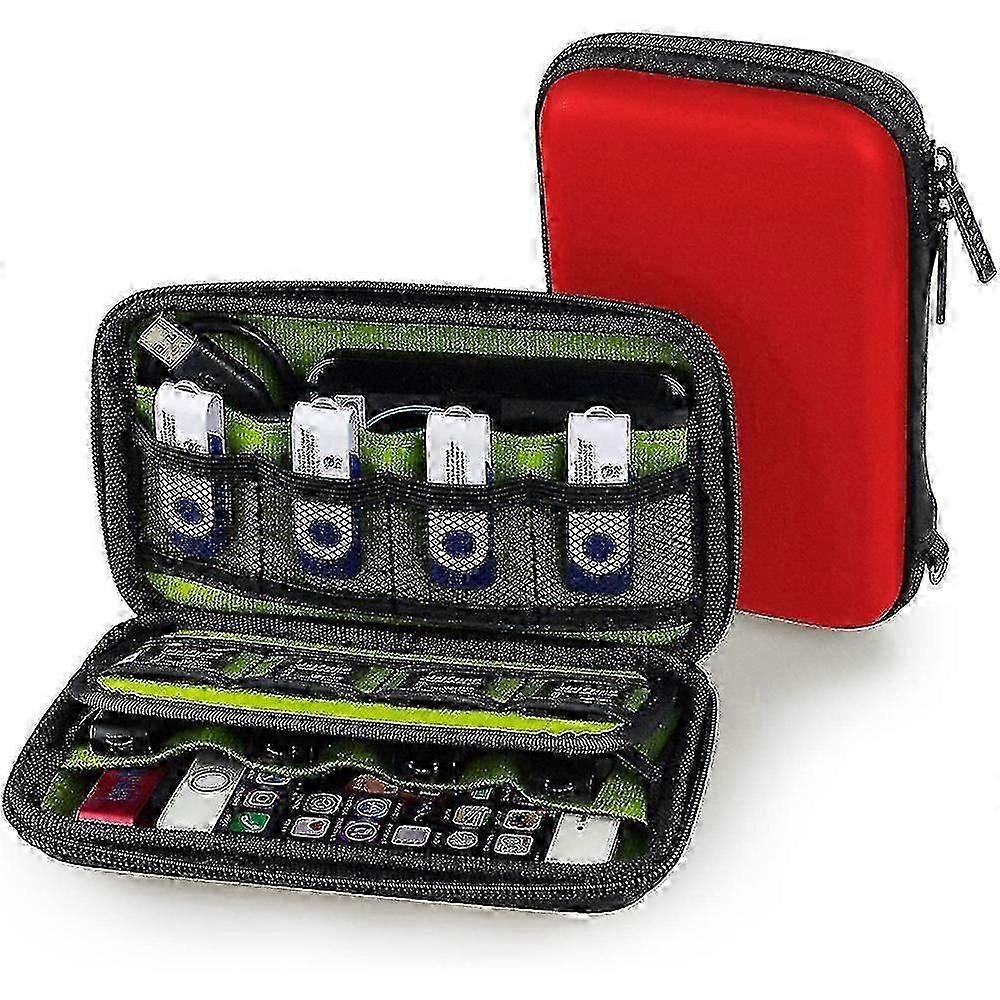 Waterproof Memory Card Case,Designed for External Hard Drive-Red