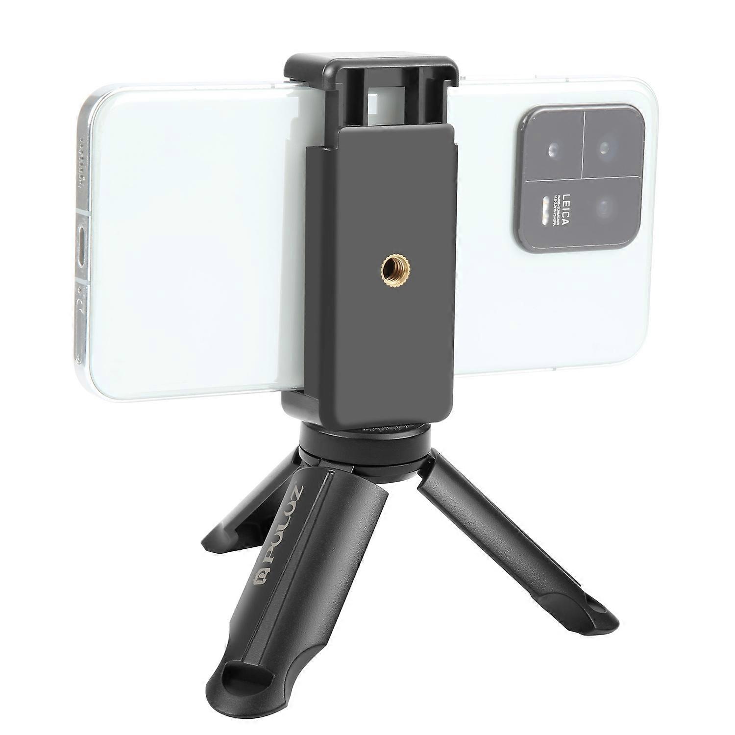 PULUZ Mini Plastic Tripod + Universal Phone Clamp Bracket