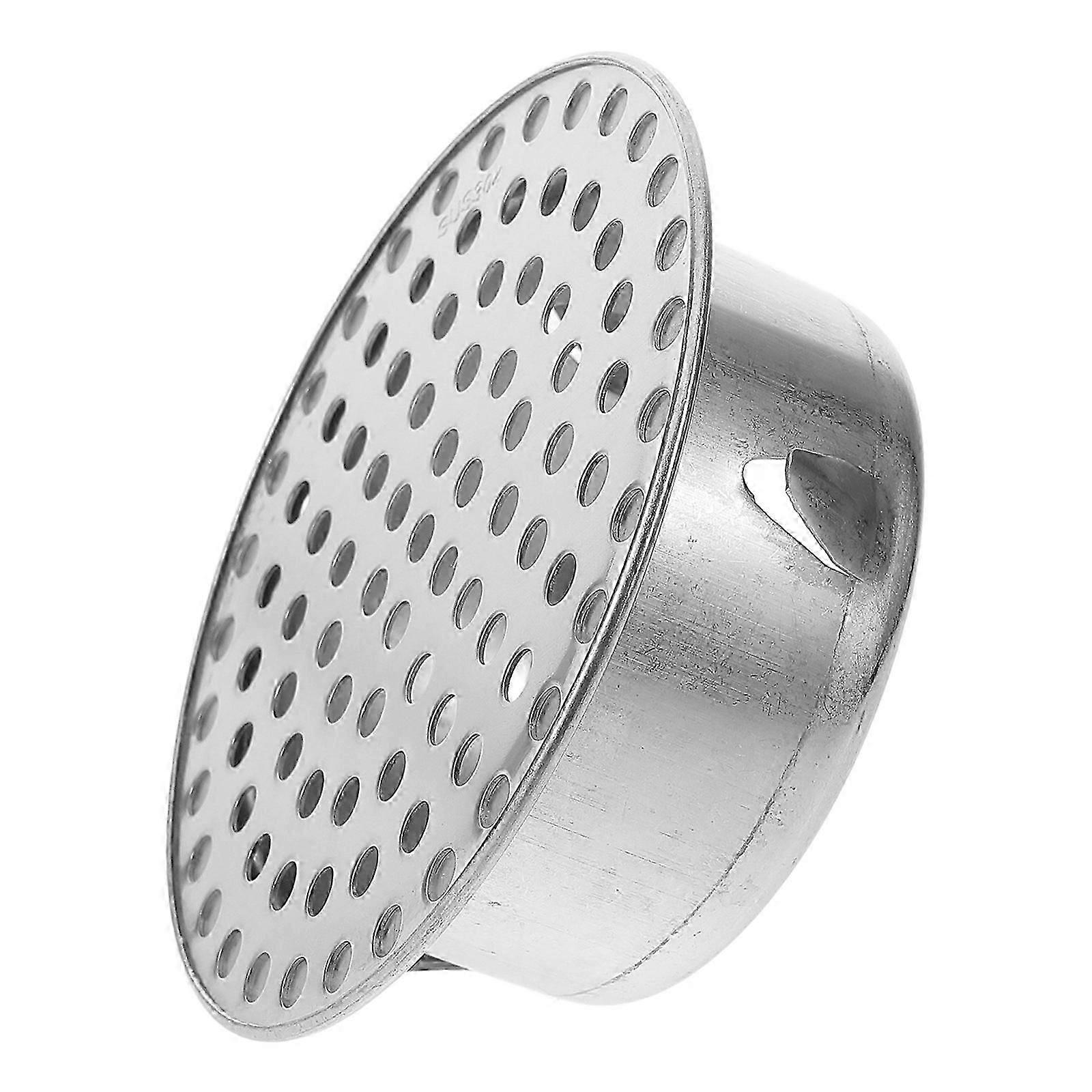 غطاء تصريف أرضي دائري من الفولاذ المقاوم للصدأ شديد التحمل لتصريف الحديقة 10.50X10.50X3.50CM ترشيح الشعر والأوساخ 1 قطعة
