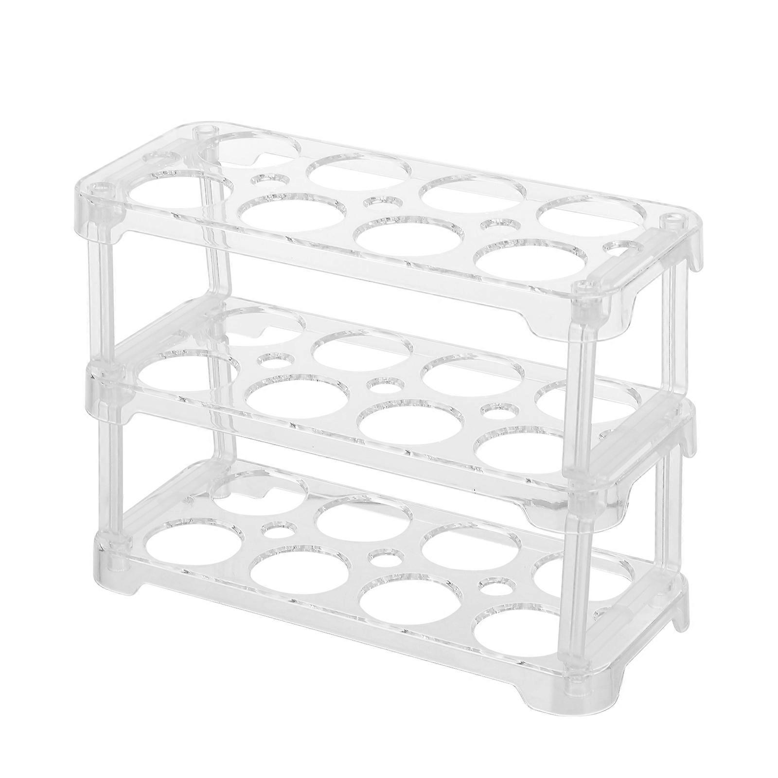 Egg Storage Container Refrigerator Egg Holder Rack for Household Users Transparent Plastic 1Pcs