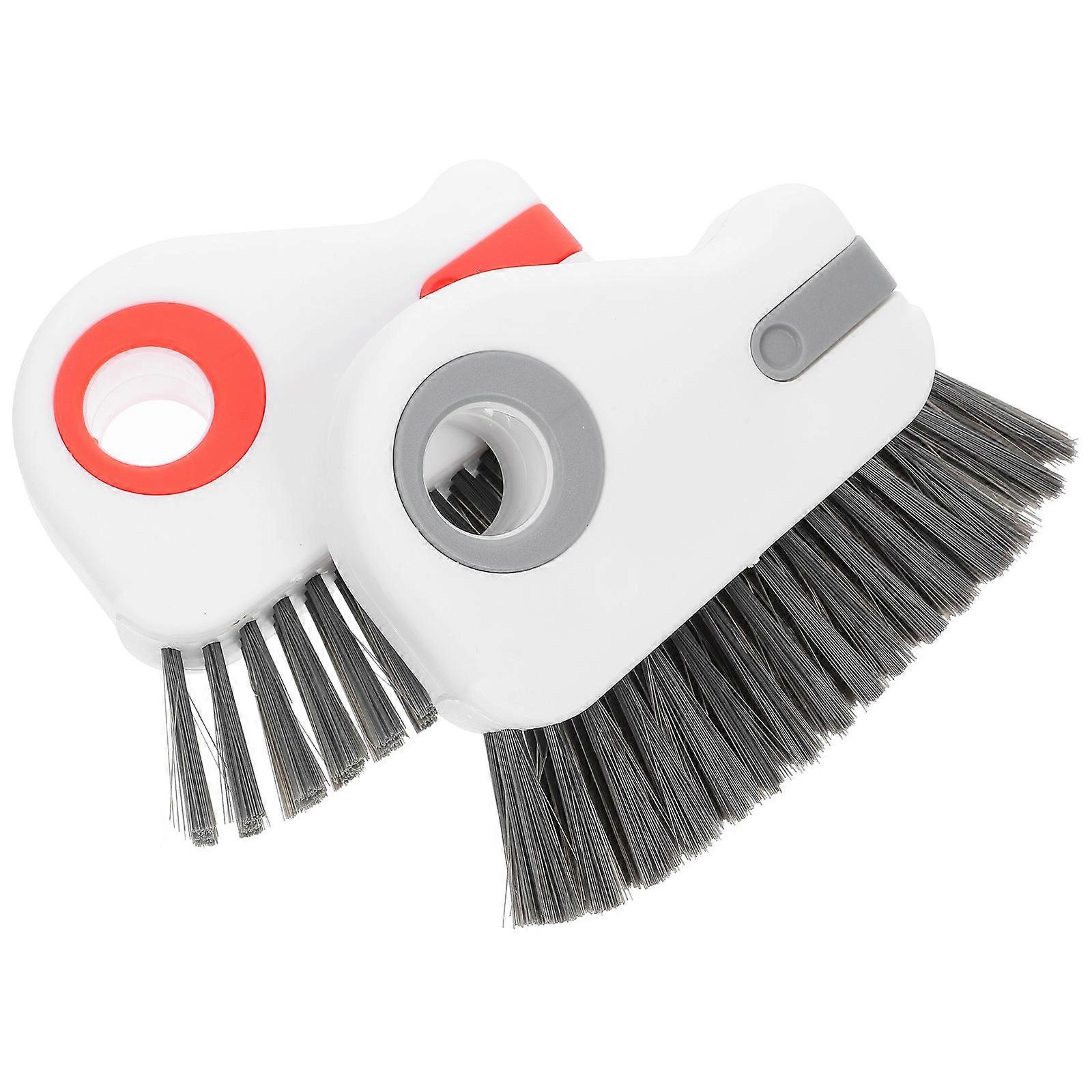 Window Groove Cleaning Brush Ergonomic Multi Functional Tool for Windows, Sliding Doors & Door Frames, 2pcs Household Cleaning Set