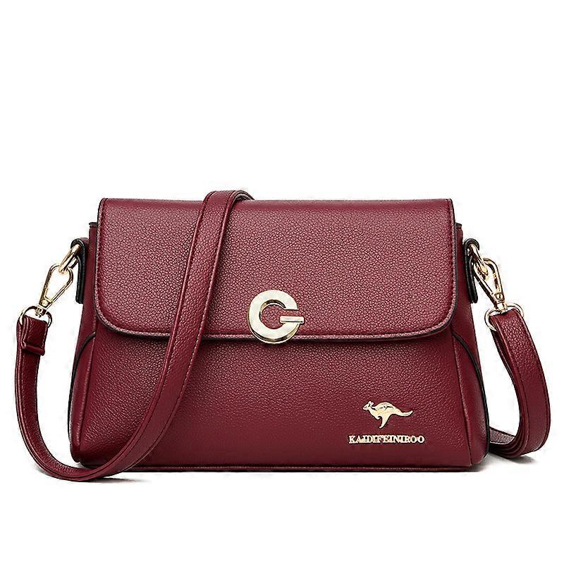 Ladies' small square crossbody and shoulder bags, made of durable PU material, with multi-pocket design