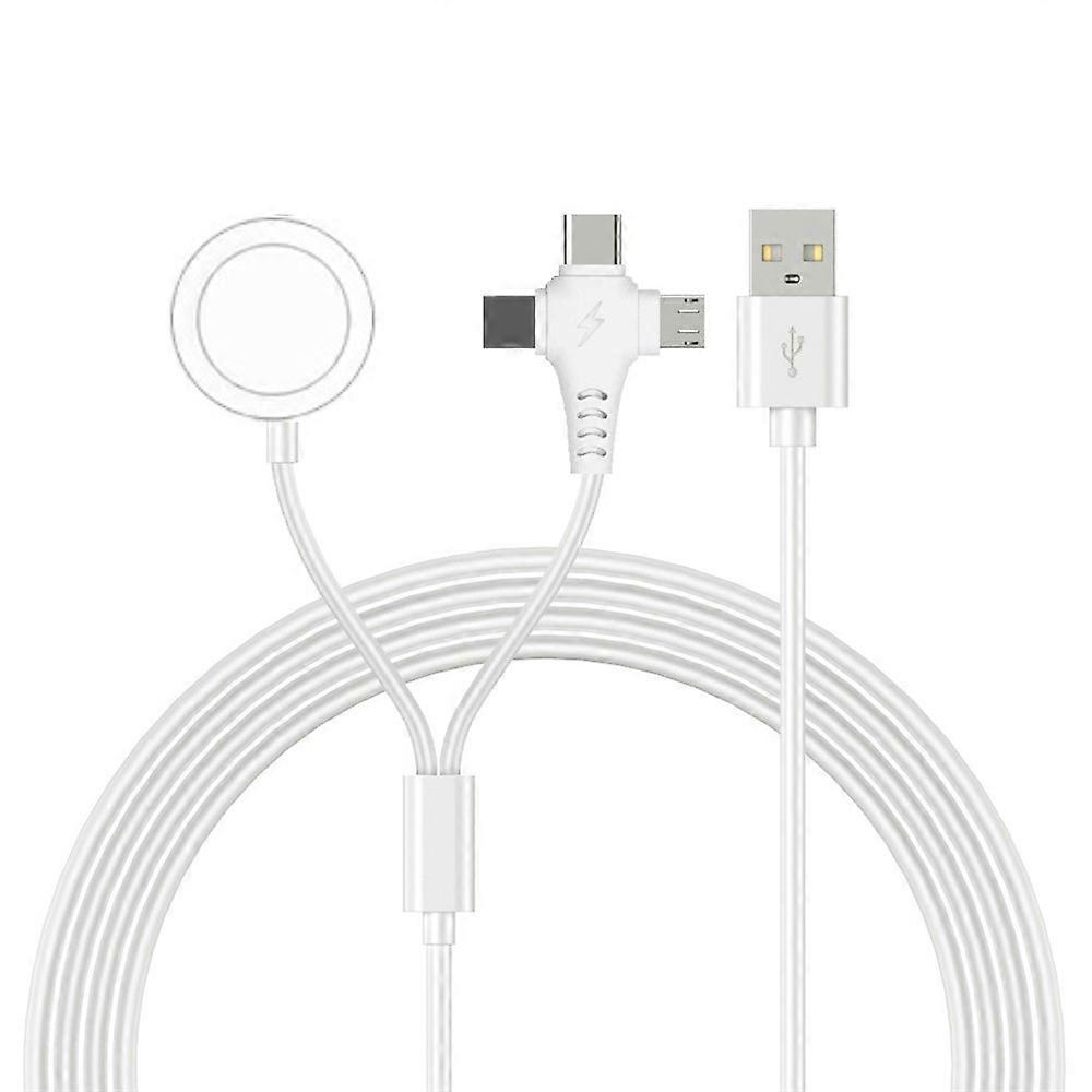 1m USB to Type-C / 8-pin / Micro + Compatible For Apple Watch Wireless Charger Cellphone Watch Charging Cable
