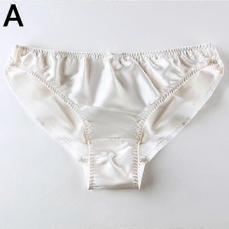 セクシーな女性用サテンシルキーブリーフパンティーランジェリー下着ニッカーラージサイズ