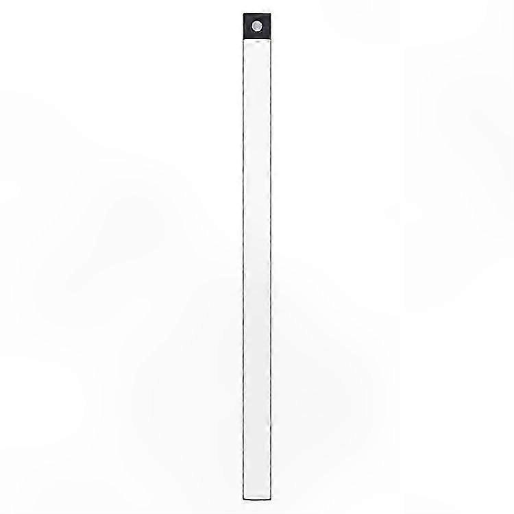 60cm Ultra-Thin LED Light Bar with Motion Sensor, 3 Color Rechargeable Cabinet Light, Magnetic Self-Adhesive Strip Light
