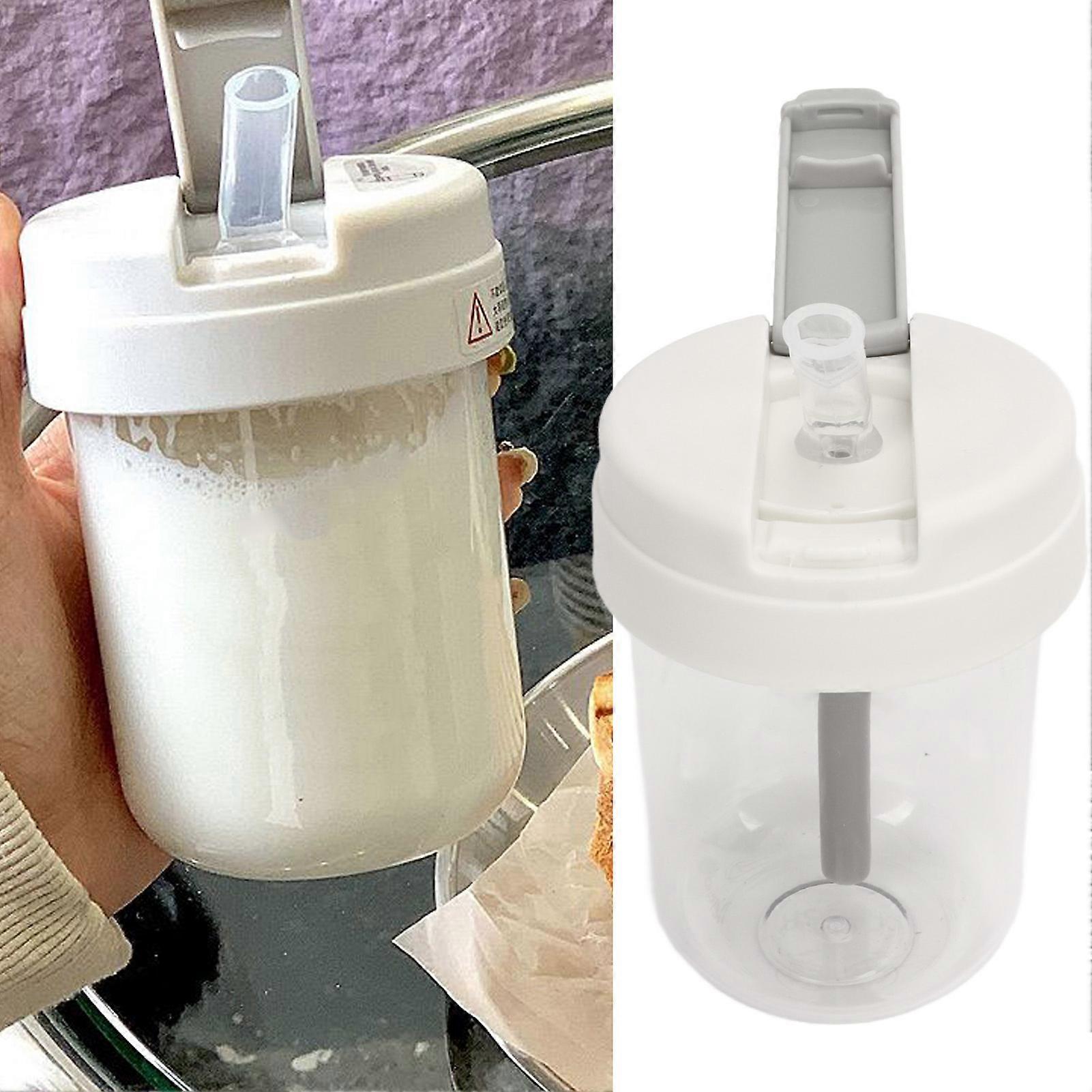 300ml Portable Water Drinking Cup with Straw White PC Bottle