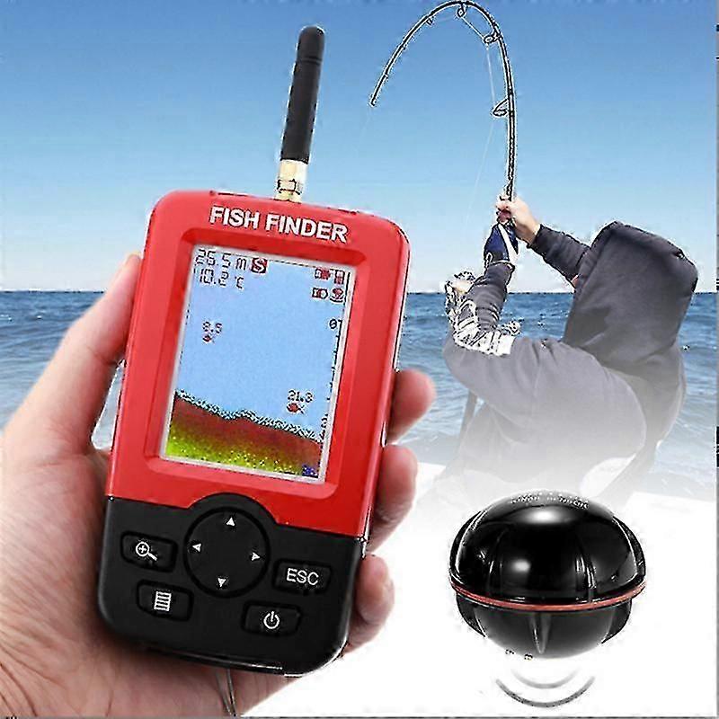 100m Kayak Portable Depth Fish Finder Handheld LCD Display Boat Fishfinder Transducer for Ice Fishing Sea Fishing Fish Finder Mount4.1