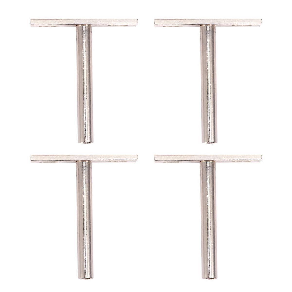 Wall Brace 4Pcs Silver Bracket Stainless Rust-Resistant Easy Install At Home
