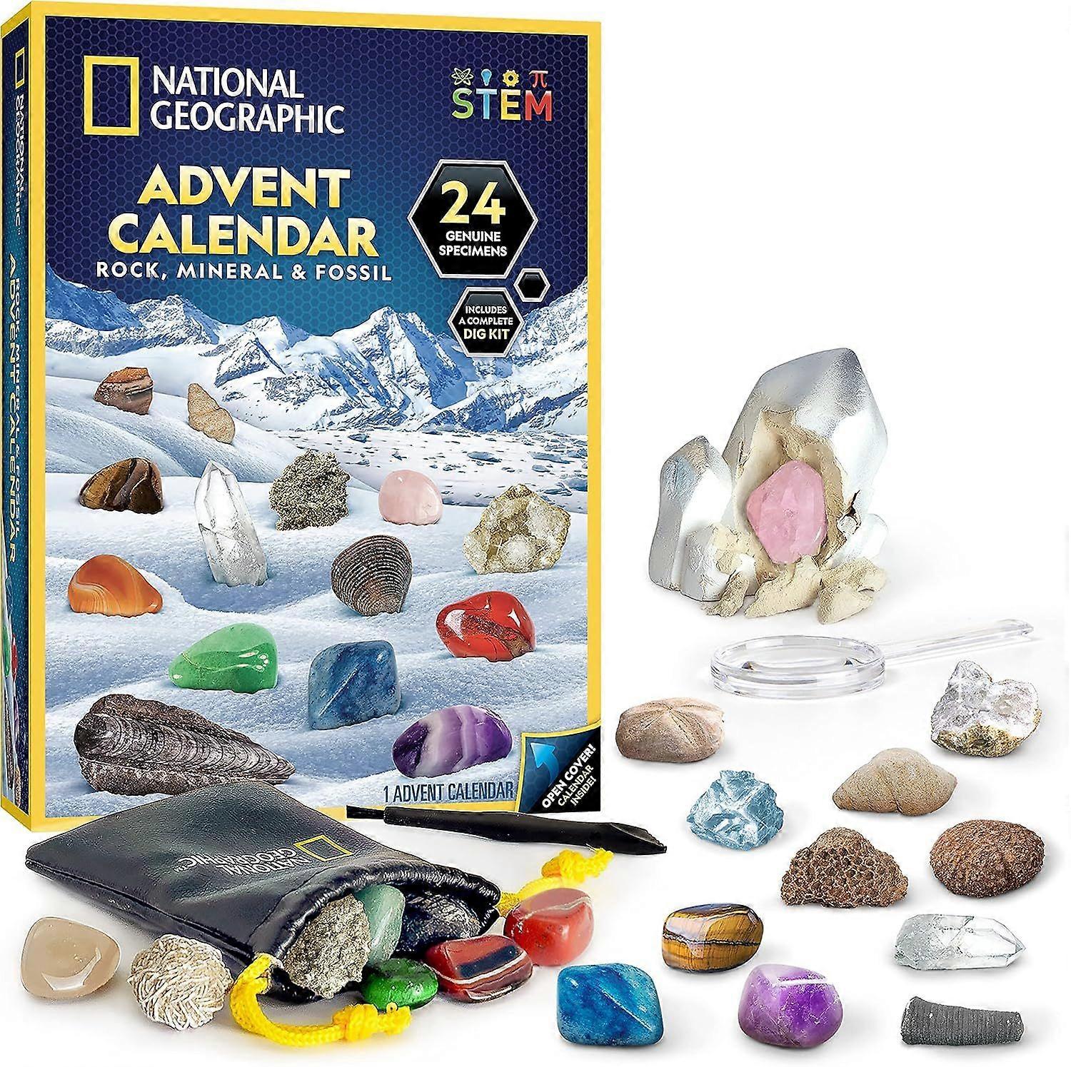 Geology and Rocks Christmas Advent Calendar 2025 - A complete gemstone advent