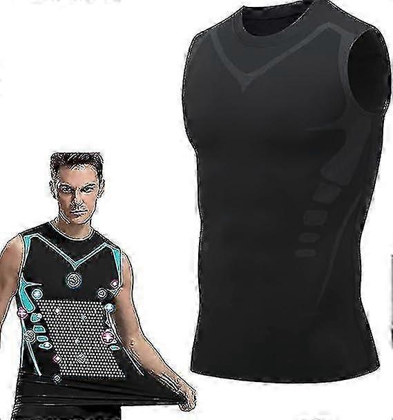 Ionic Shaping Vest, Men Body Shaper, 2023 New Version Ionic Shaping Vest For Men, Comfortable Breathable Ice-silk Fabric