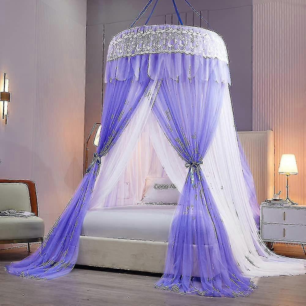 Hanging dome mosquito nets, floor standing mosquito nets without installation