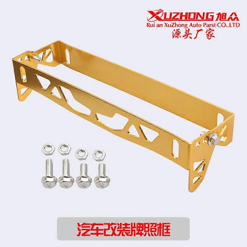 Car modified aluminum alloy adjustable license plate frame adjustable license plate frame pattern license plate frame~01361