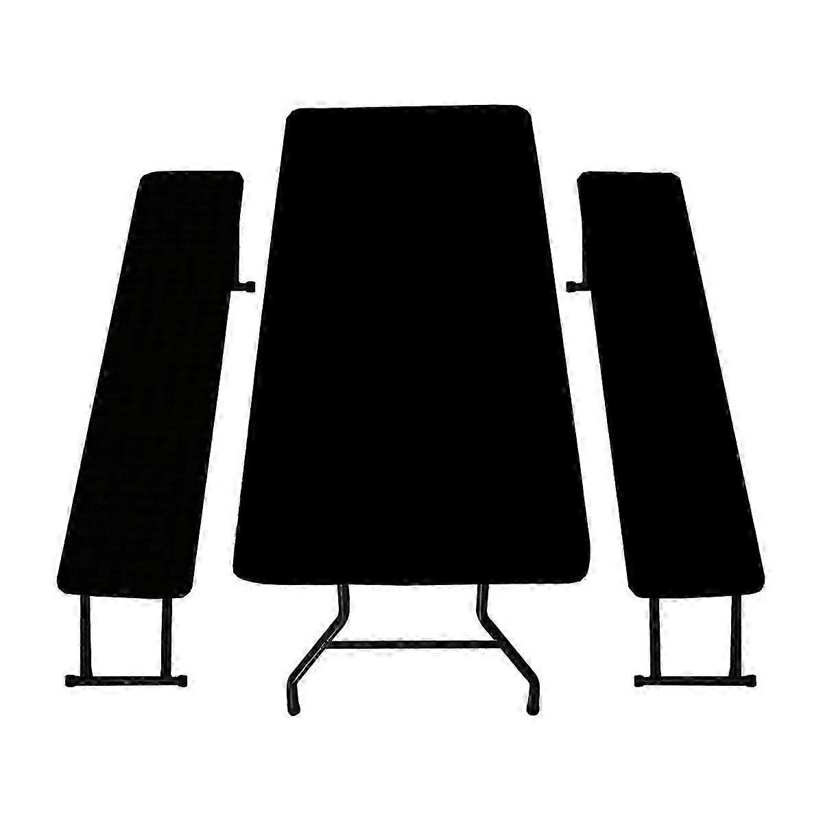 Picnic Table and Bench Covers with Waterproof Elastic Tablecloths for Rectangle Tables in Campi