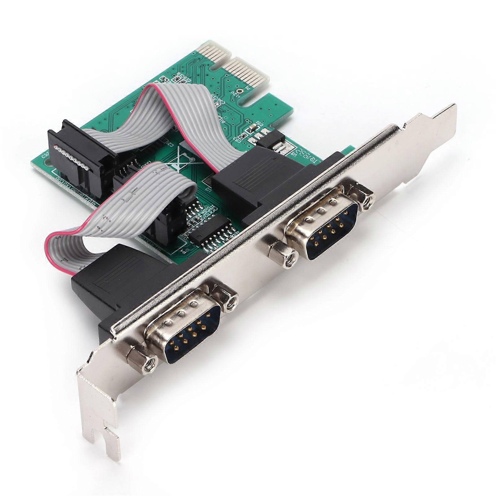 PCI-E 2-Port Serial Expansion Card Plug & Play 9-Pin Support