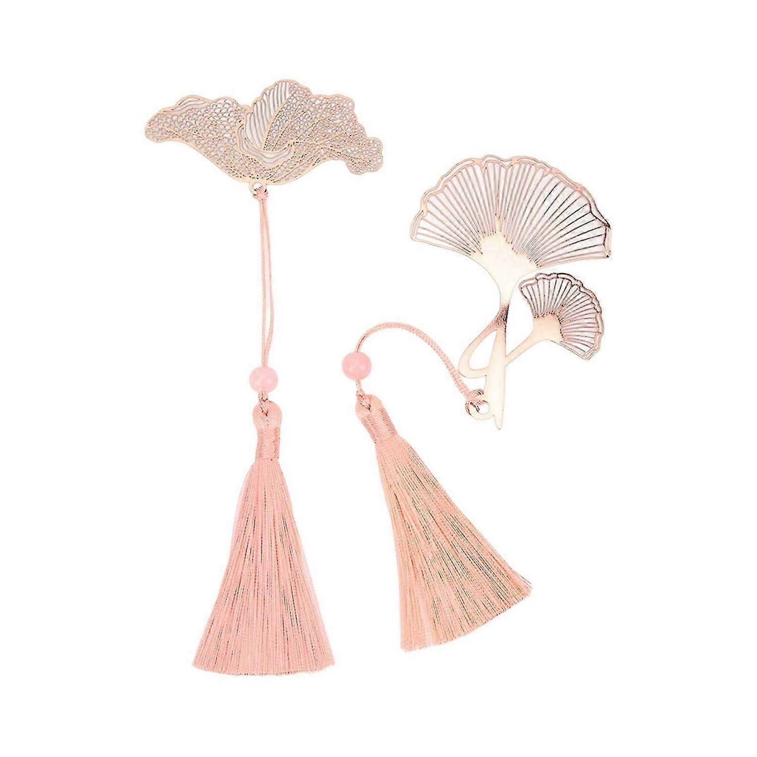 2025 最新モデル 2 個ローズゴールド中空しおり 本愛好家のための細かい彫刻