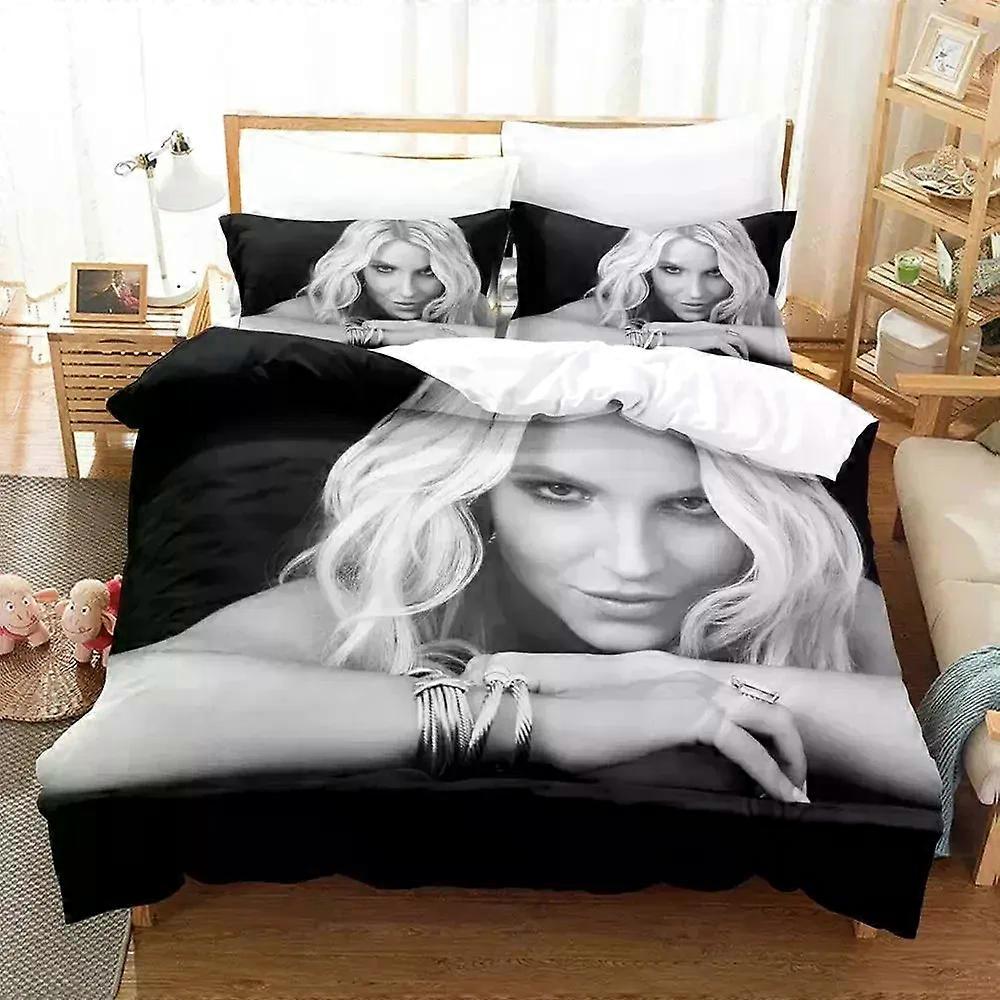 TE2724 3D Britney Single Twin Full Queen King Size Narzuta na łóżko 3D Zestaw pościeli dla chłopców Poszwa na kołdrę do sypialni Komplet pościeli Poszewka na kołdrę Pillowca