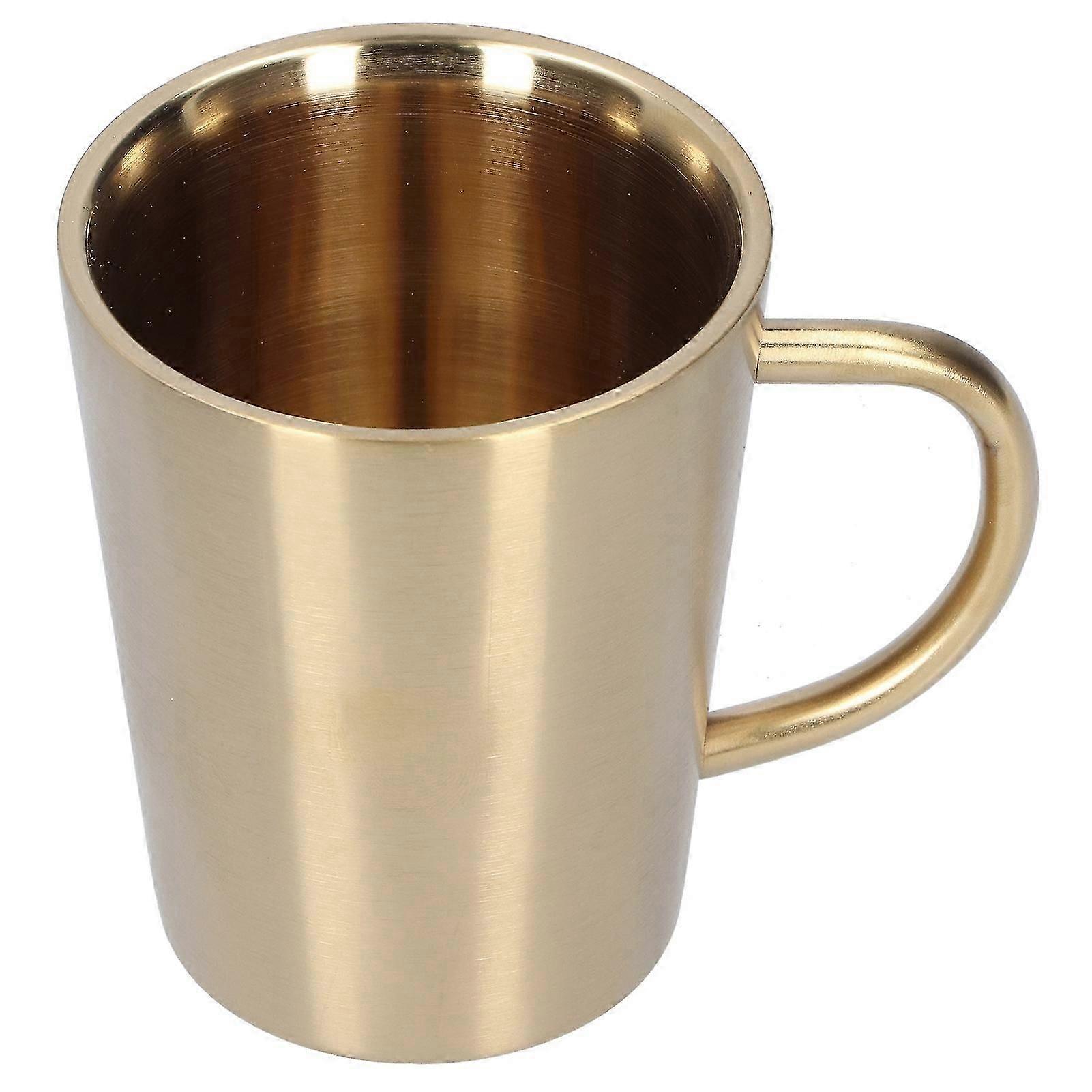 Stainless steel beer mug with handle, double layer drinkware