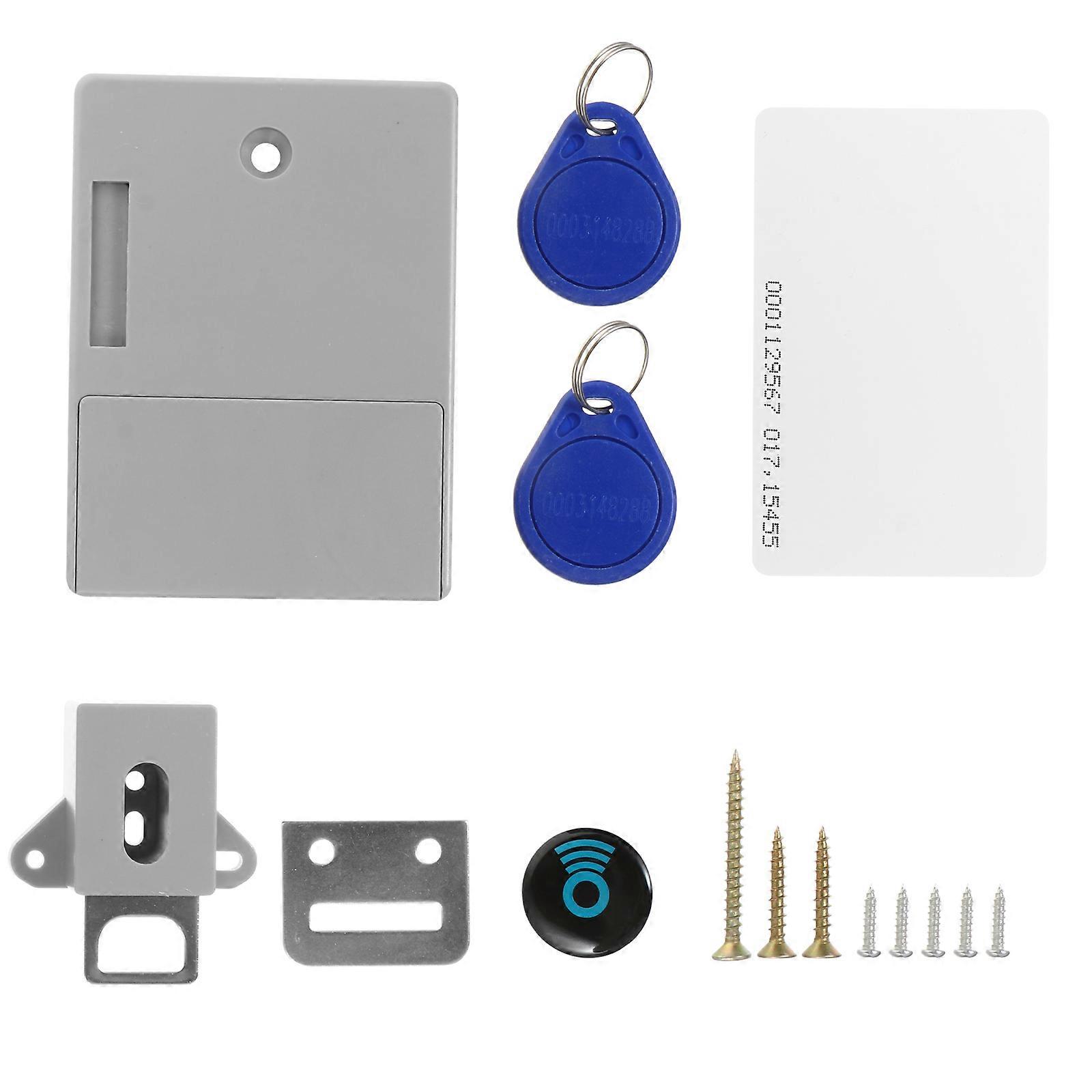 Invisible Cabinet Lock Rfid Electronic Lock for Drawer Smart Sensor Grey
