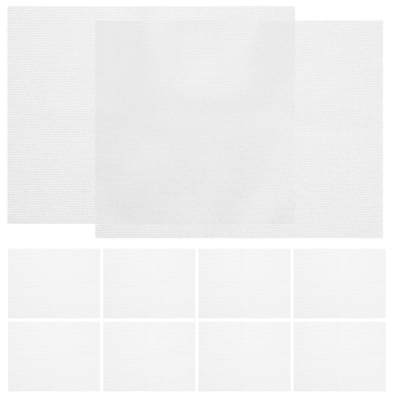 Silicone Dehydrator Sheets Non Stick Silicone Mesh Dehydrator Tray Home Cooks White Silicone Material Fine Mesh 10Pack