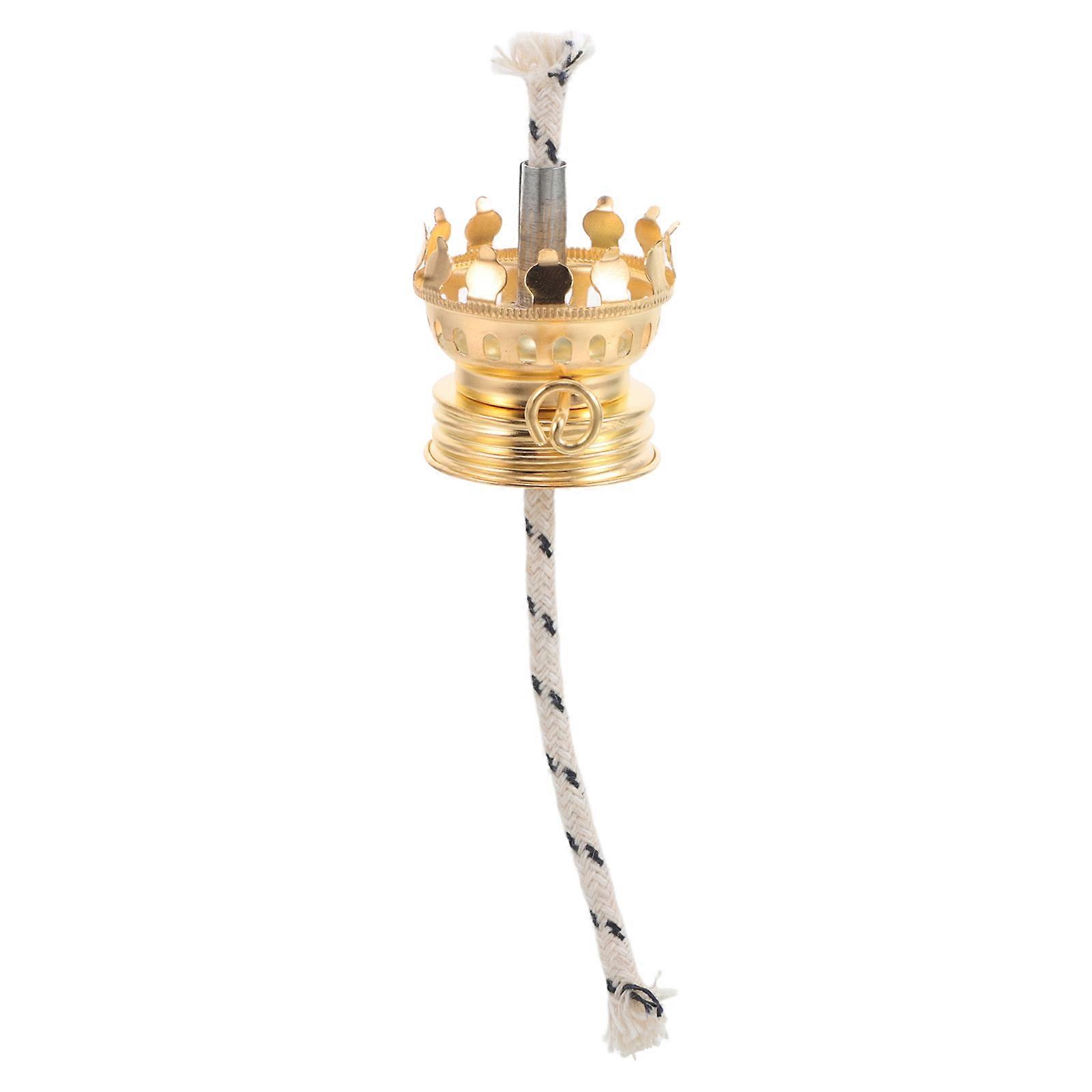 Golden Metal Oil Lamp Base Replacement Part for Home Decor 3Pcs