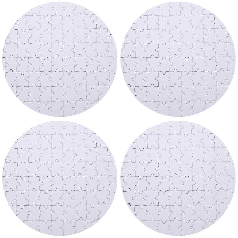 Heat Transfer Puzzle Sublimation Puzzle Blanks for Kids Playing 4Pcs White Puzzles