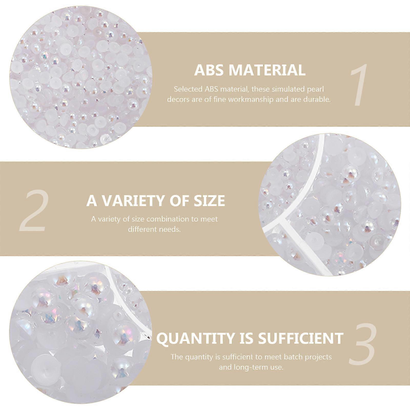 Nail Charms Multi-Function Craft Peals for Decoration 1 Box of Pearls