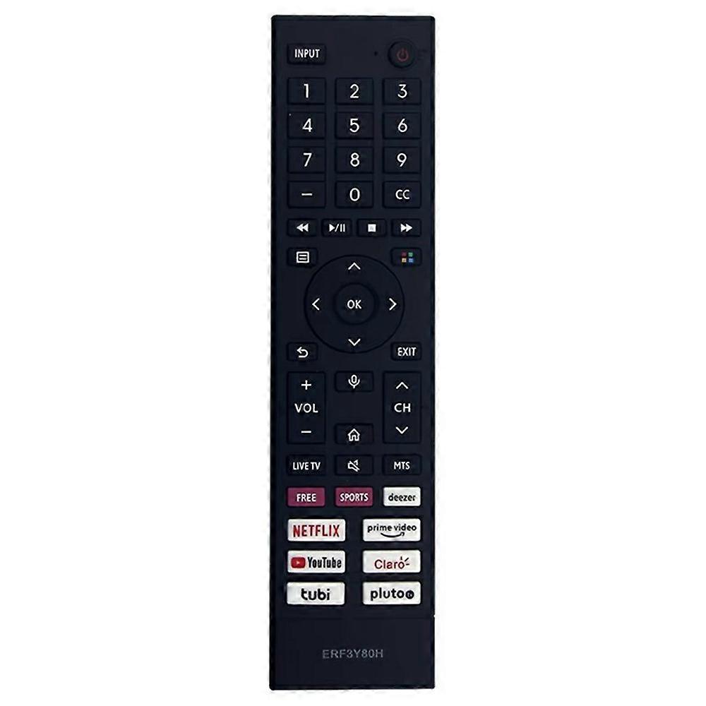 ERF3Y80H Compatible For Hisense TV Remote Control 1-10m Range Infrared Replacement Controller (Not Support Voice Function)