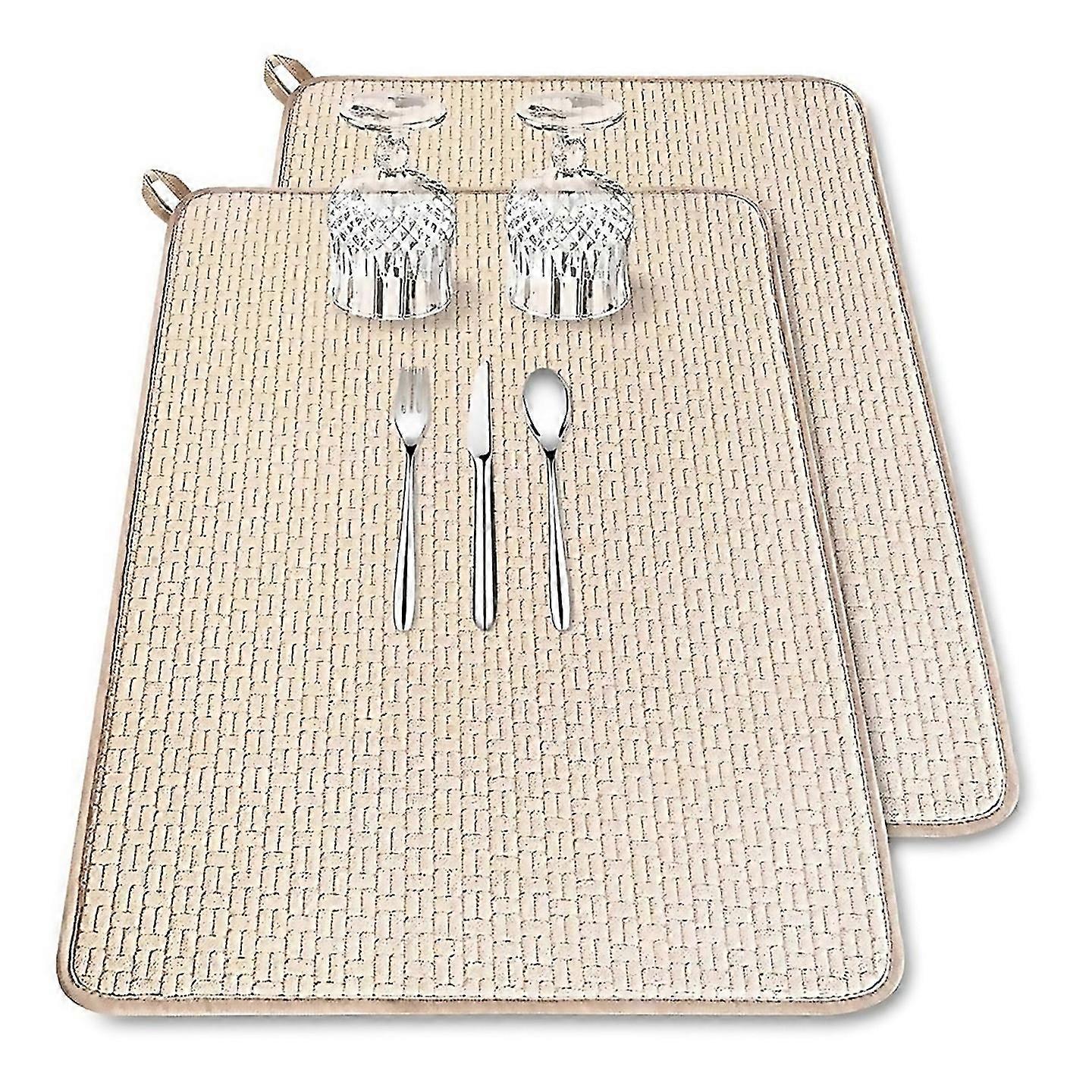 Für 2er Pack XXL Große Mikrofaser Geschirrtrockenmatte24x177