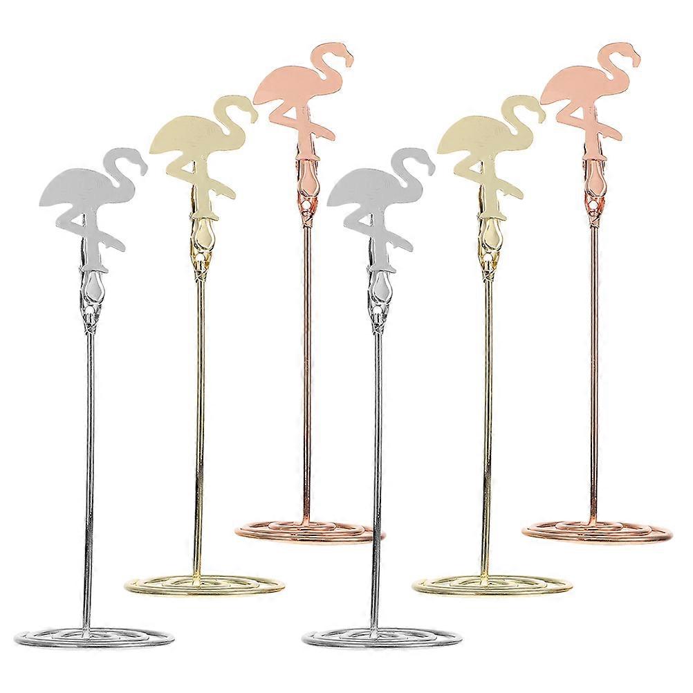 Tabletop Memo Clamp 6Pcs Sign Holder for Weddings Office Use with Assorted Color Iron Material