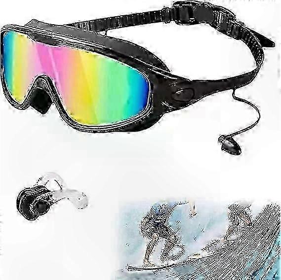 UV-Protected Anti-Fog Swim Goggles with Wide Lens for Adults and Kids