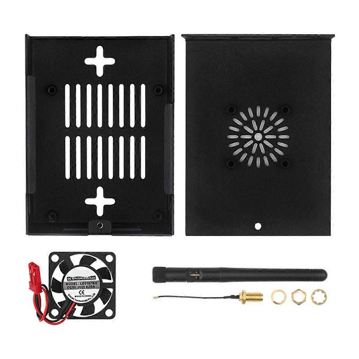 For 5 Max Case with Fan Active Passive Cooling Shell Antenna Heatsinks for 5 Max Board