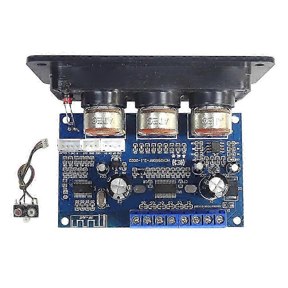 2.1 Channel Digital Power Amplifier Board+AUX Audio Cable 2x25W+50W BT5.0 Subwoofer Class D Amplifi