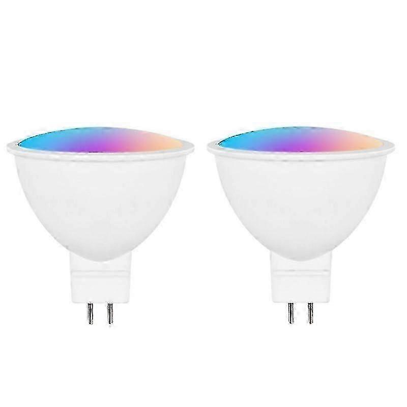 2pcs Smart Homekit Wifi Mr16 Smart Led Light Bulb 12v Rgbcw Dimmable Lamp Siri Voice Control 5w Spotlighting Color Changing