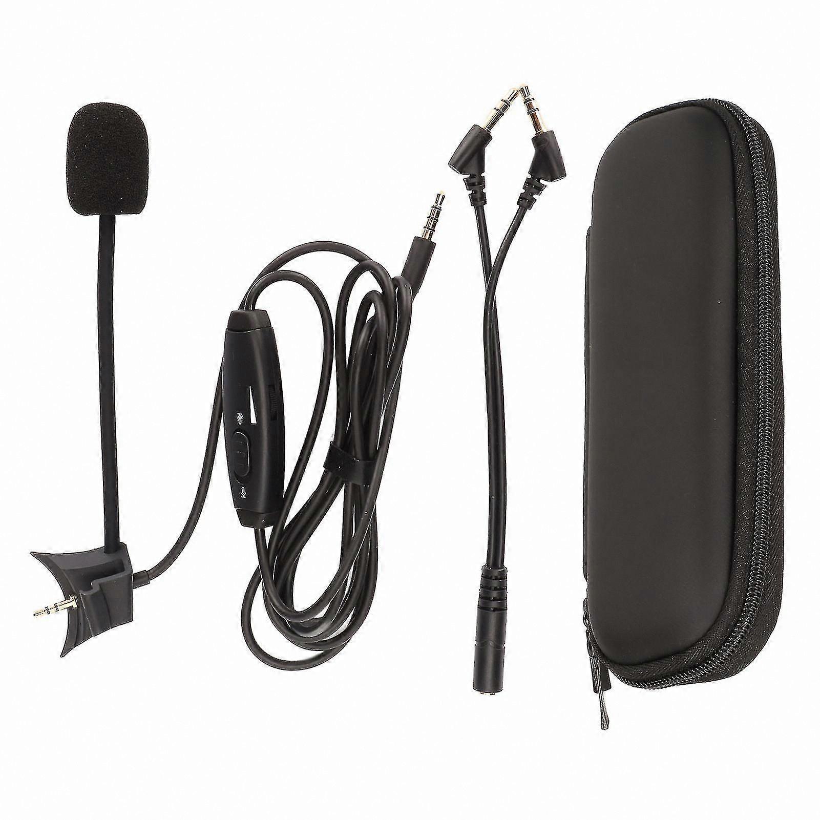 Noise Reduction Boom Microphone Cable with Volume Control for Gaming and Meetings
