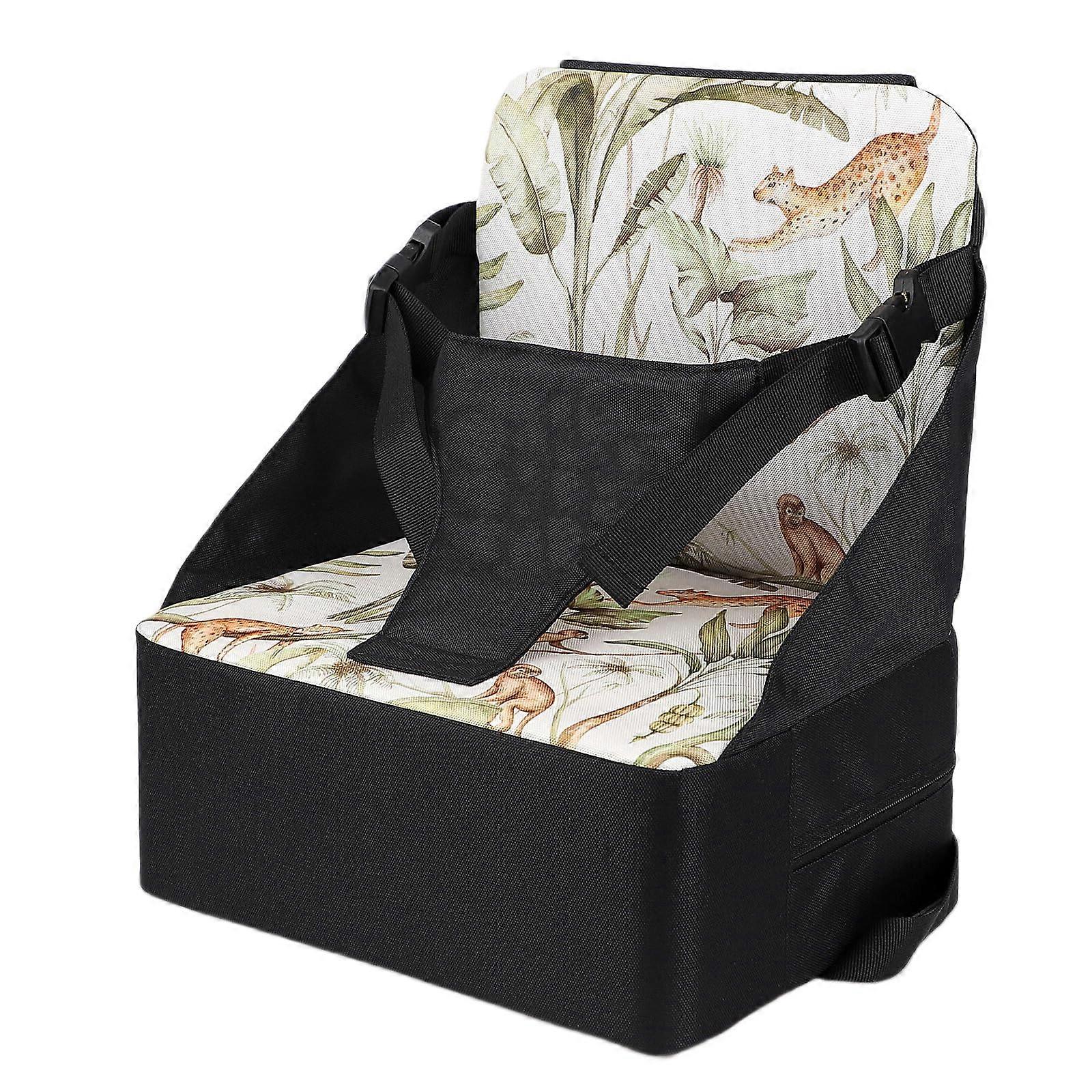 Toddler Dining Table Boosting Seat Nonslip Cushion For Daily Foldable Child Seats With Adjustable Straps And Backrest Travel