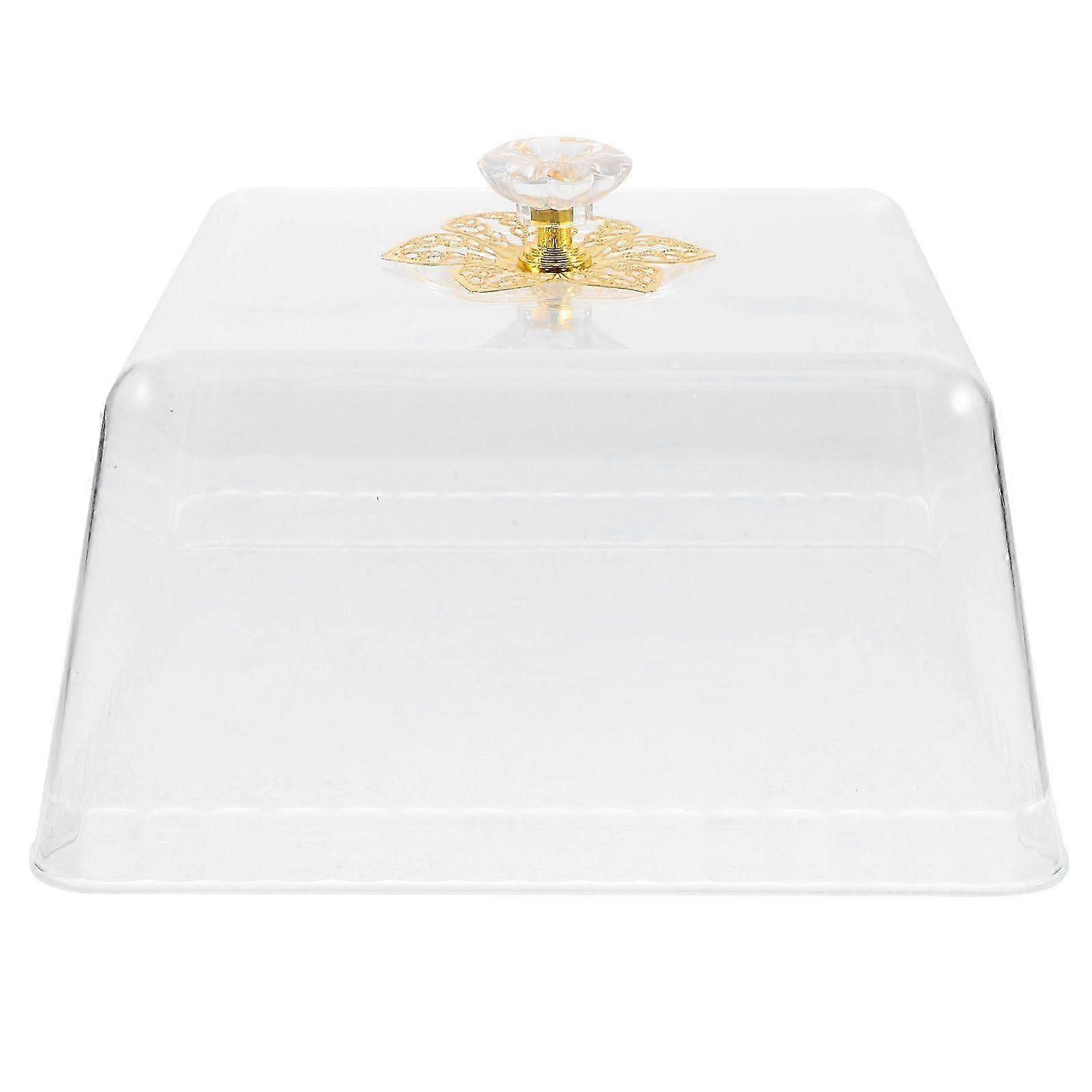 Clear Reusable Food Lid for Cakes and Snacks - Durable and Wear-Resistant Plastic Cover