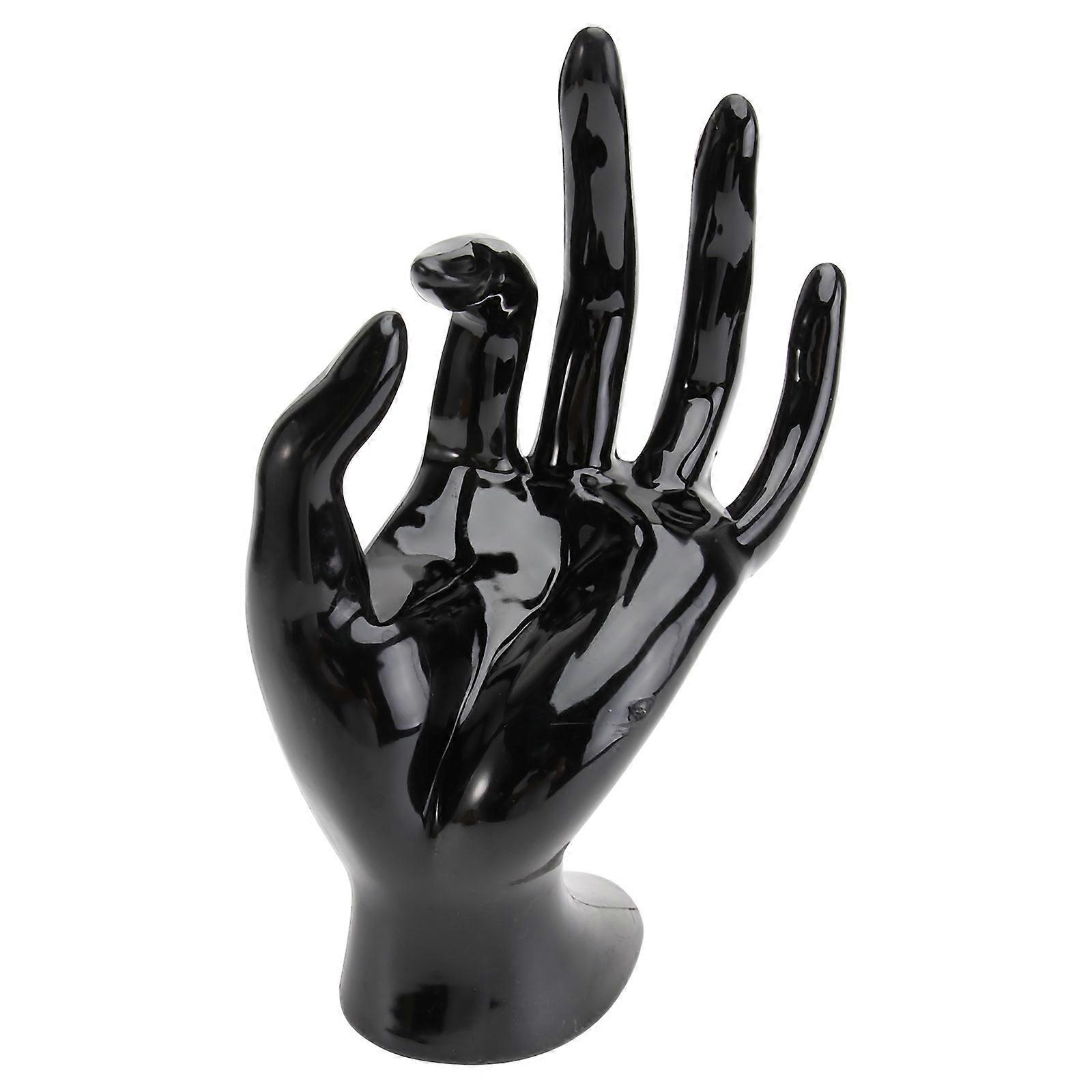 Creative Ring Holder 3Pcs Hand Shape Display Organizer for Retail Home Black 8x17cm