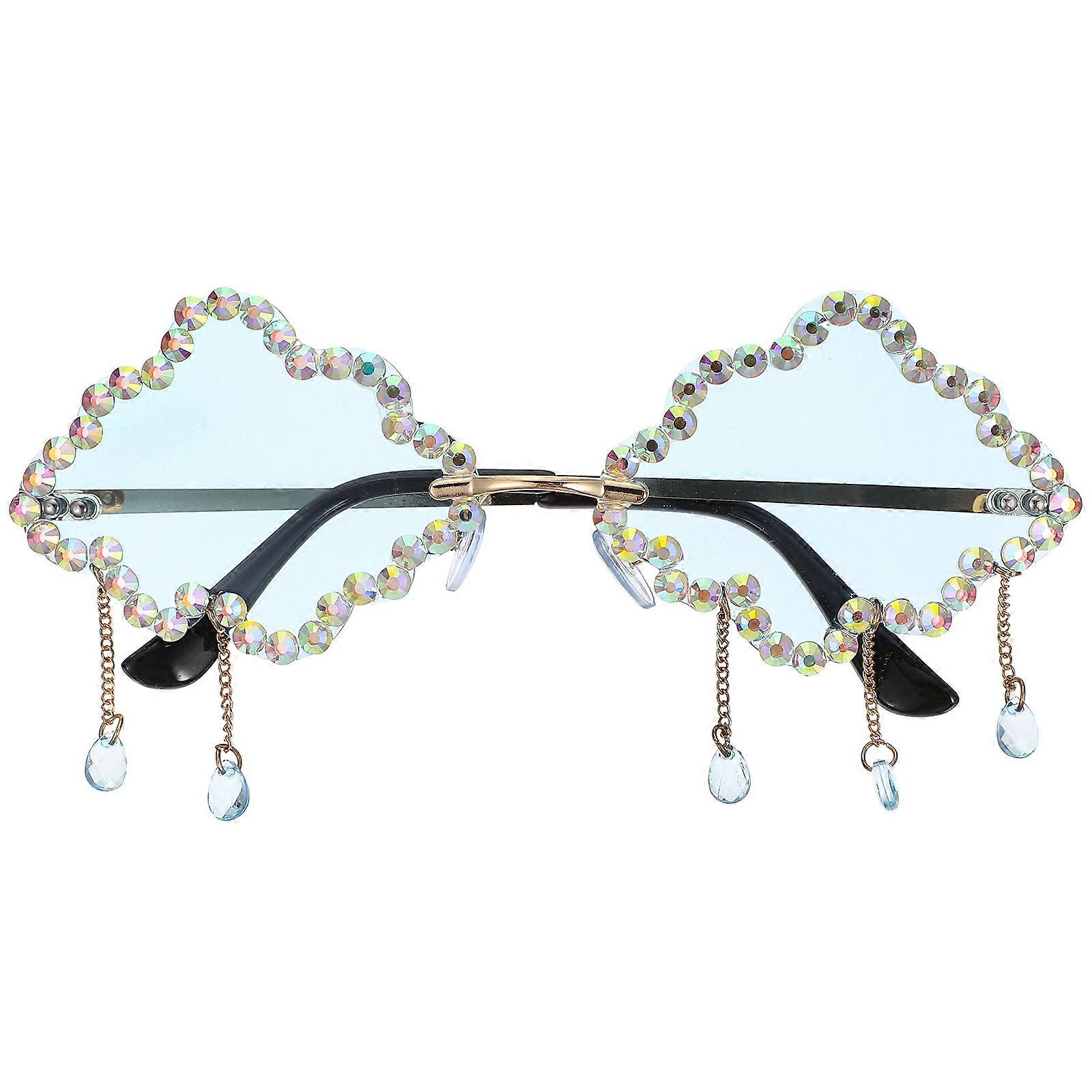 Party Sunglasses Cloud Shaped Photo Prop with 3Pairs for Decor