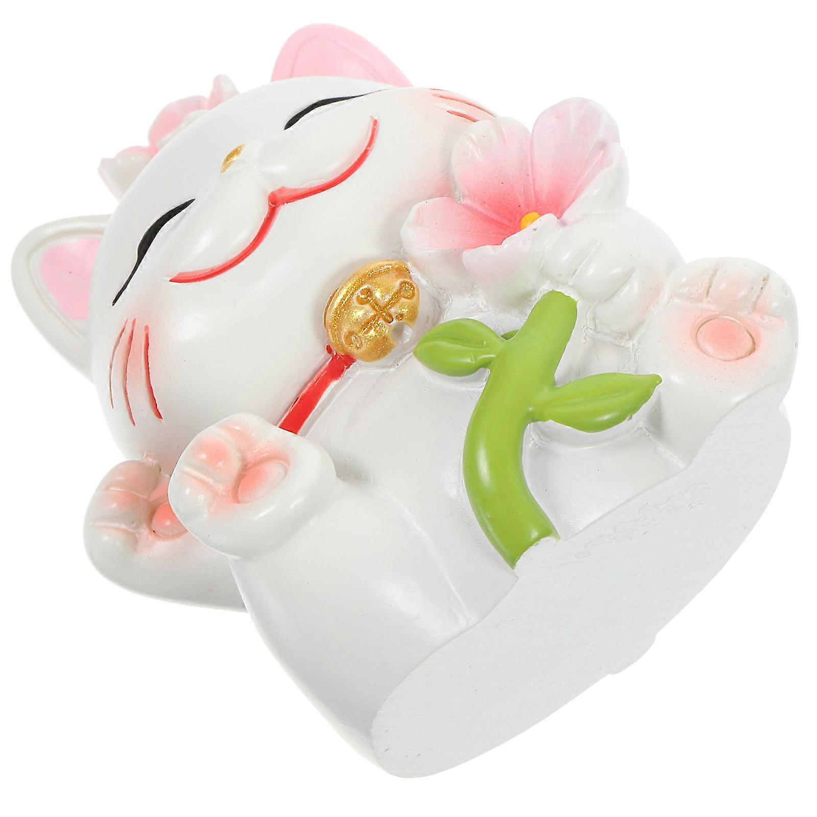 Small Cat Figurine Desktop Lucky Cats Ornament for Decoration Use