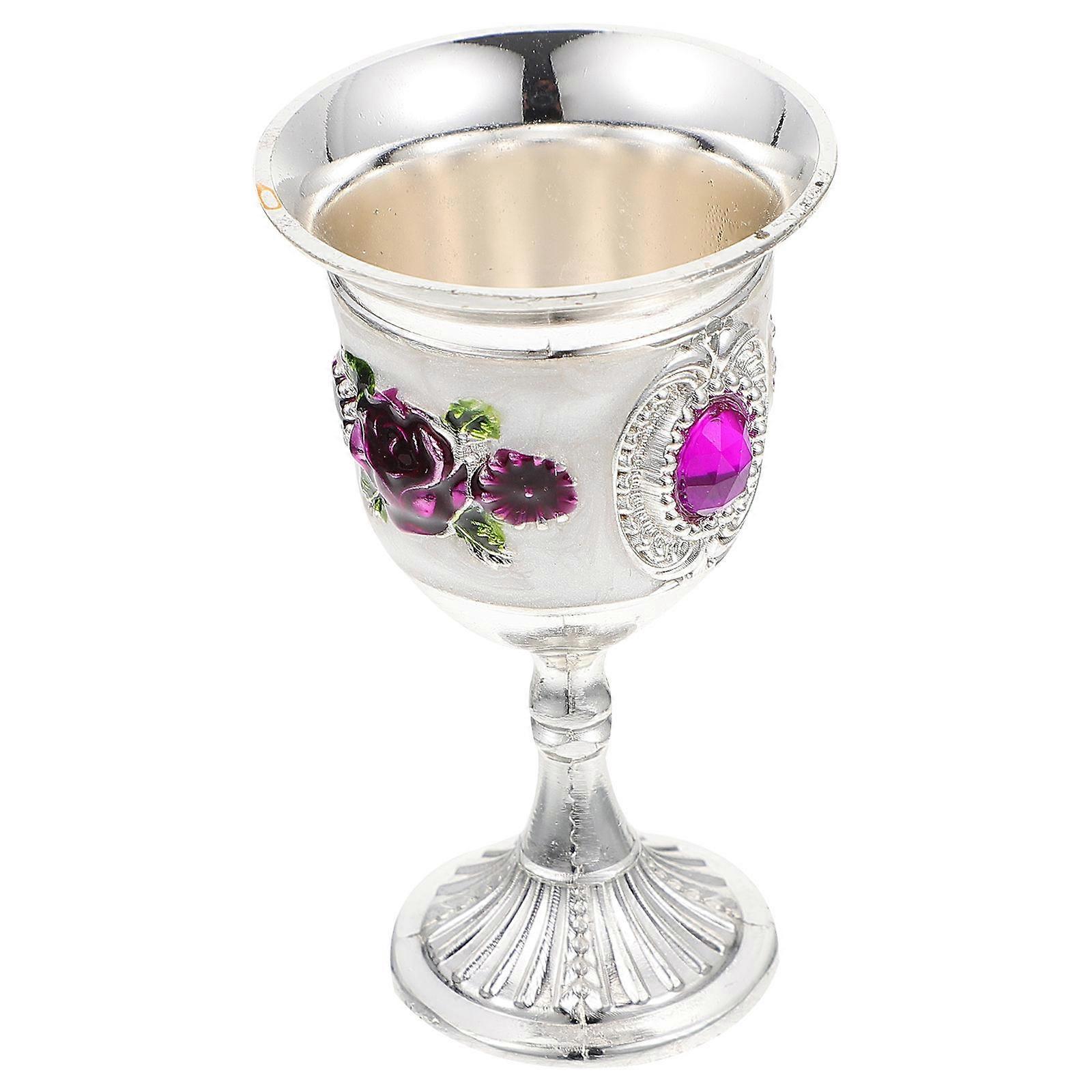 Wine Cups Retro Style Tall Stemmed Cup For Home Bar Use 7.5X4.5X4.5CM 1Pack