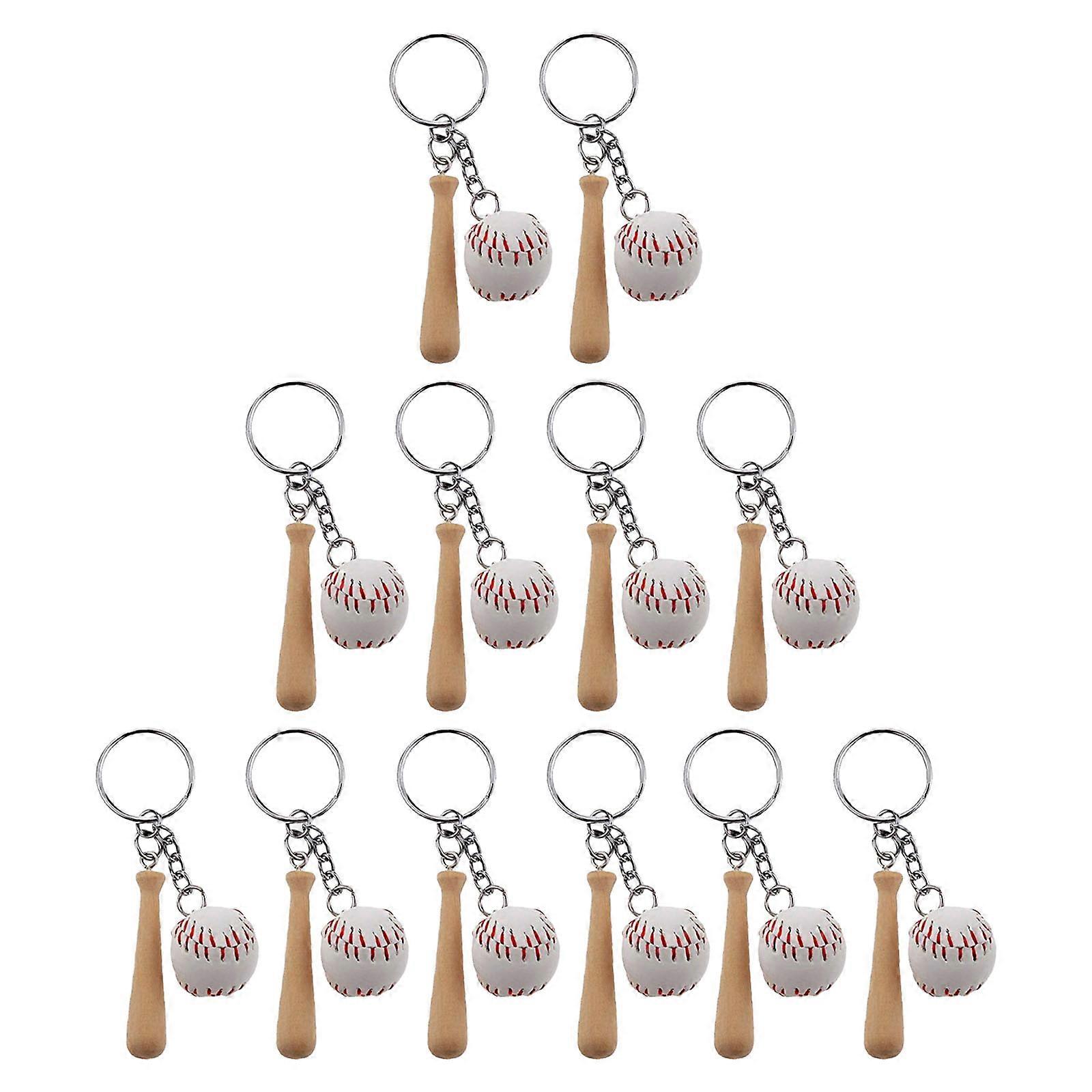 Baseball Party Key Rings Baseball Keychains Decorative for 36Pcs