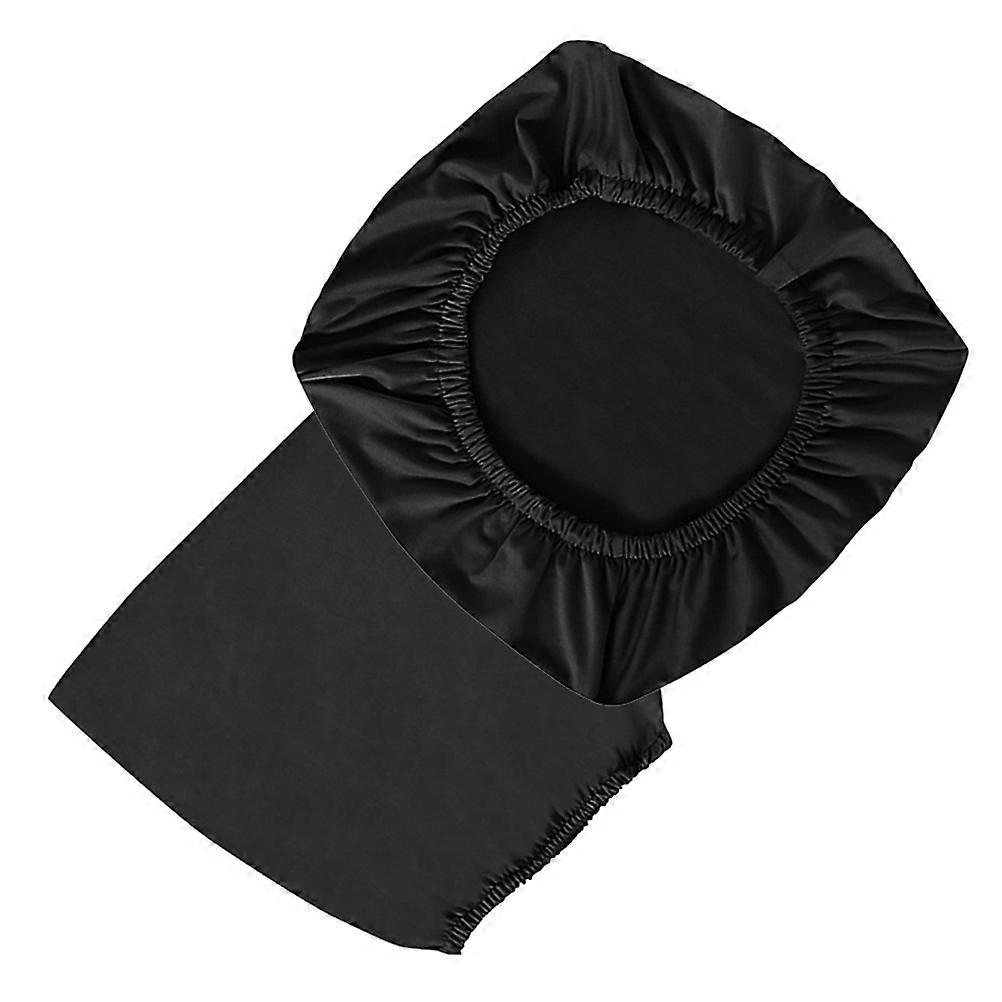Split Design Stretchy Chair Cover For General Users In Black For Office Meetings 1 Set