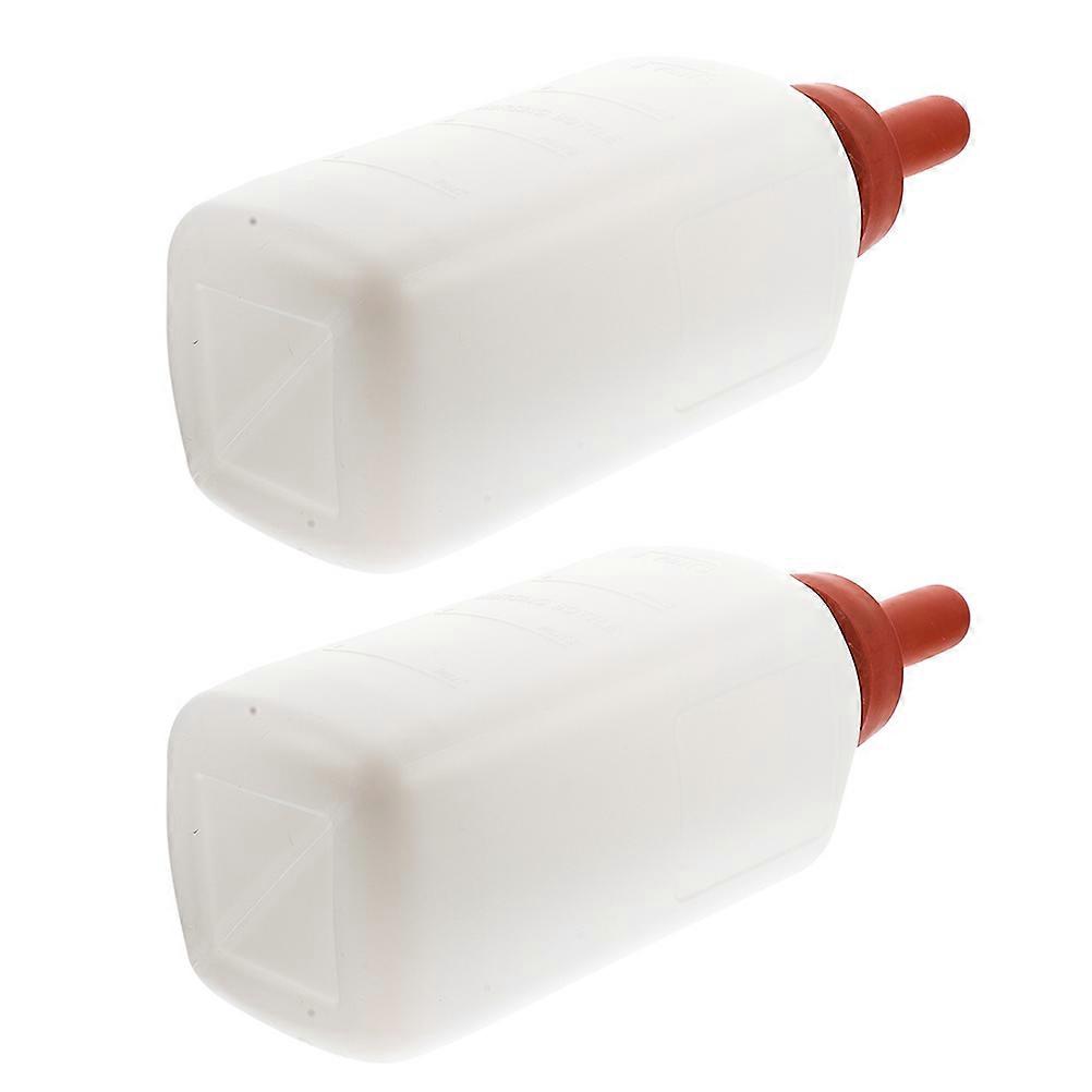 Biberon pour veau avec tétine en caoutchouc, lot de 6, blanc