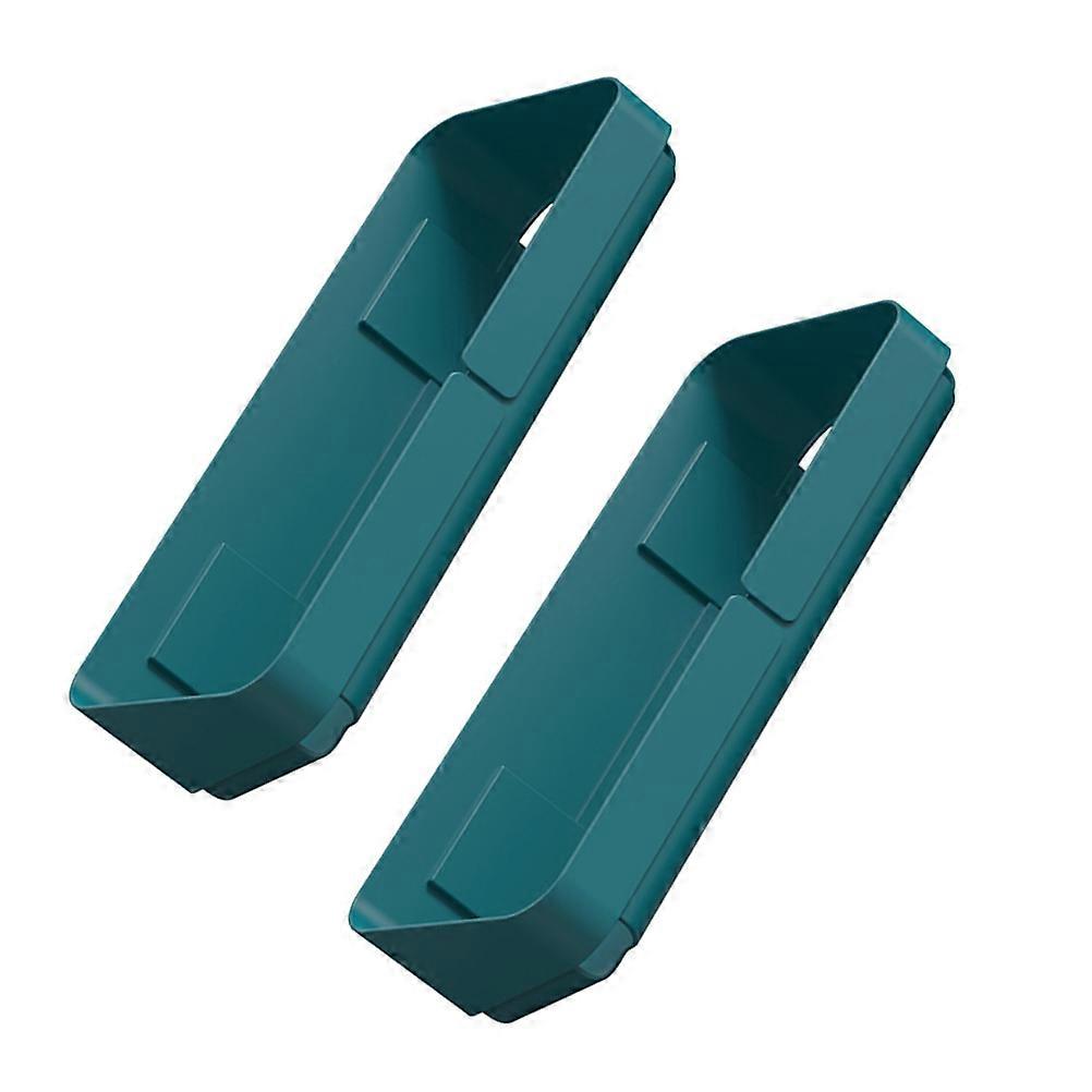 Floating Shelves Plastic Bathroom Wall Organizer Blue for Storage 4Pcs